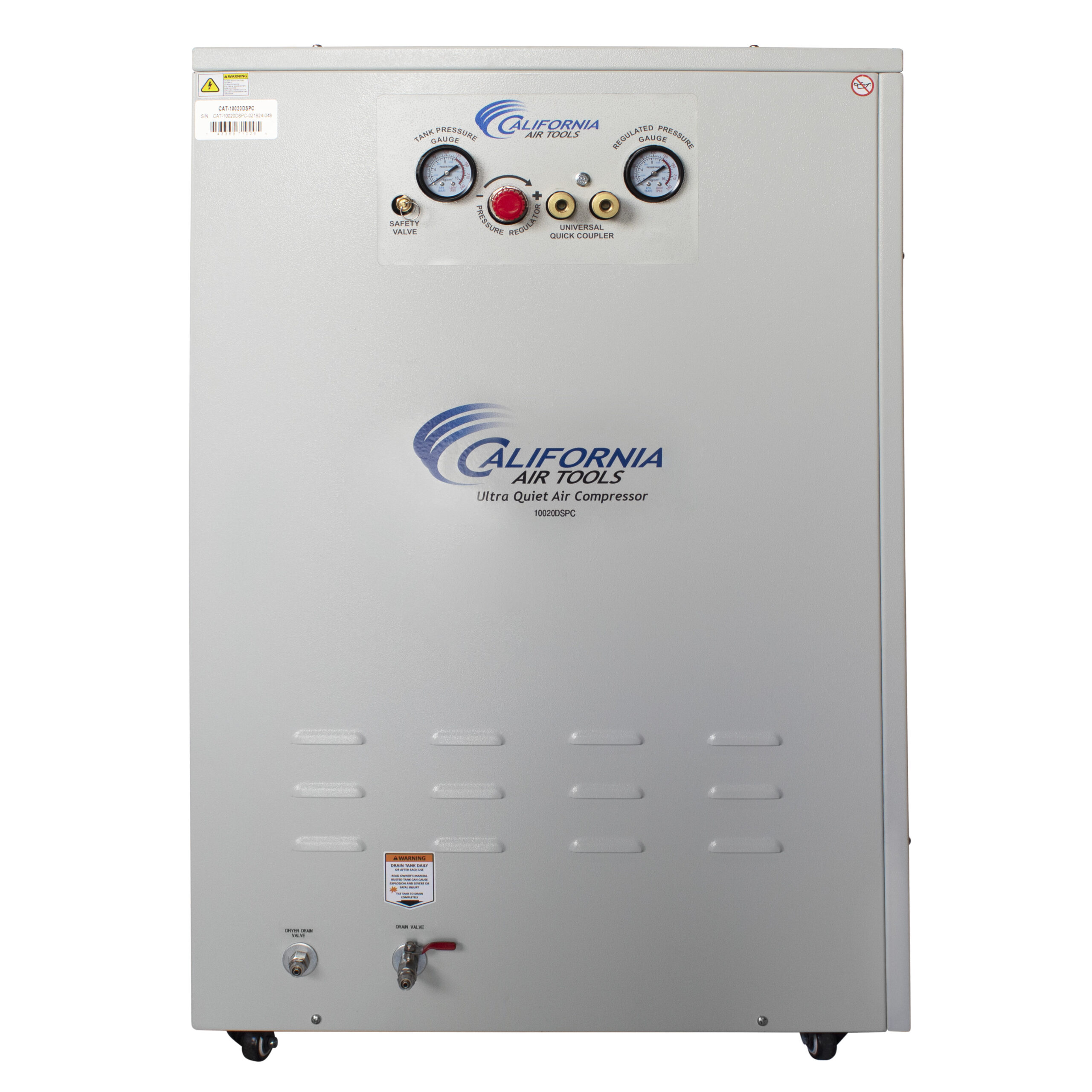 CALIFORNIA AIR TOOLS 10020DSPC Powerful 2.0 Hp Ultra Quiet & Oil-Free 10 Gallon Air Compressor with 80% Air Dryer and Aftercooler in a Sound Proof Cabinet 9
