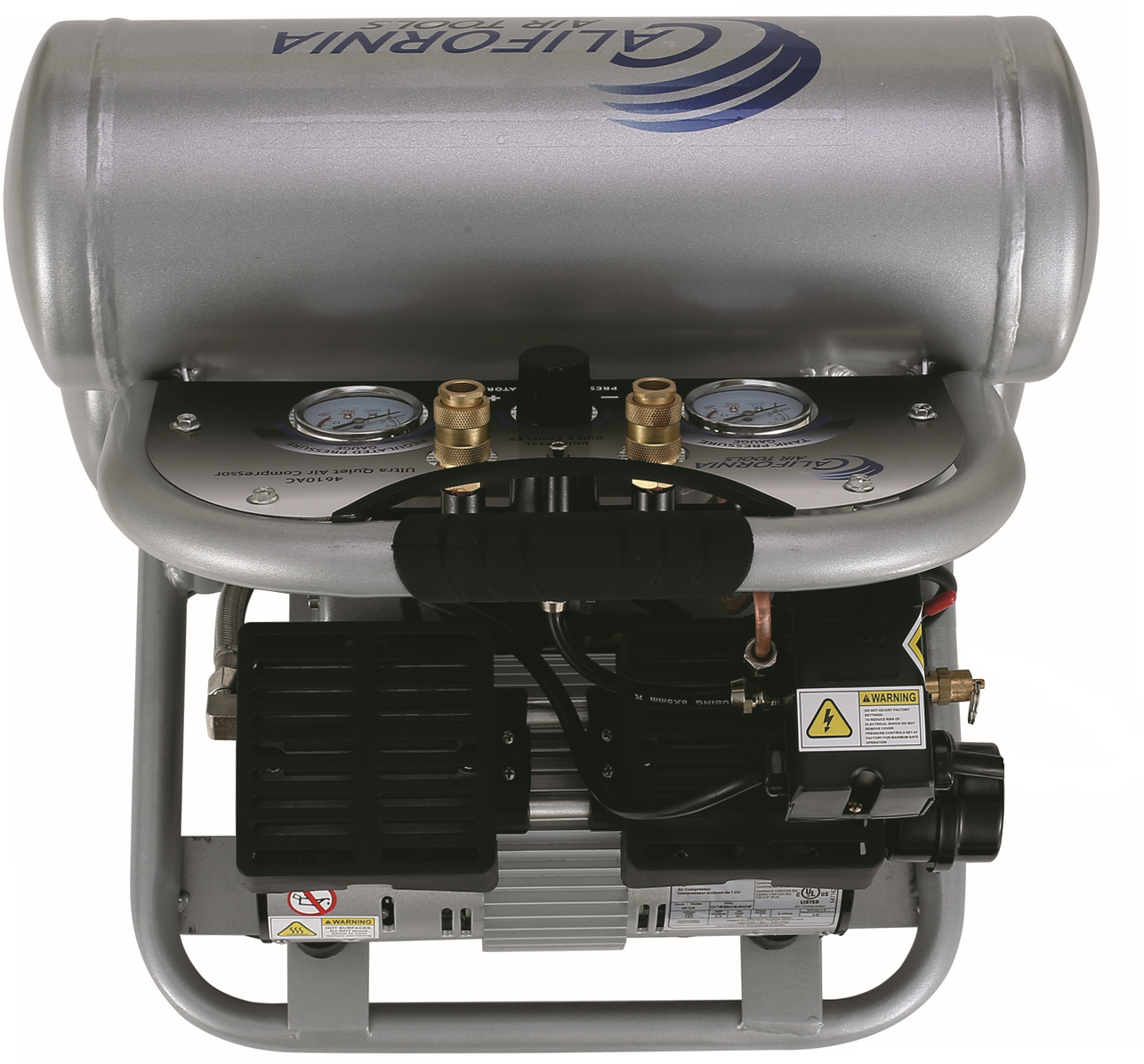 CALIFORNIA AIR TOOLS 4610AC Ultra Quiet 1.0 Hp, Oil-Free, Lightweight Aluminum 4.6 Gallon Air Compressor 9