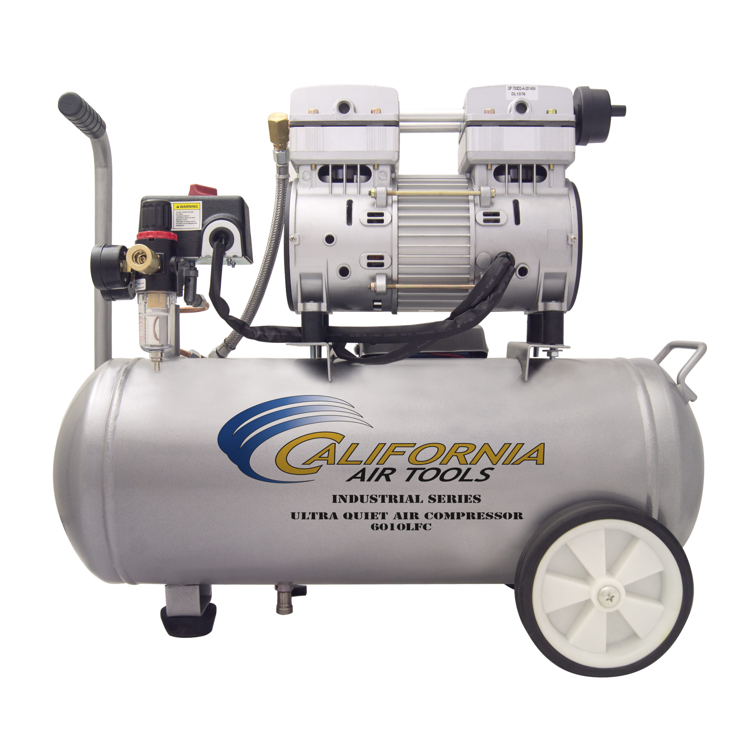 CALIFORNIA AIR TOOLS 6010LFC Ultra Quiet 1.0 Hp, Oil-Free, Lightweight 6-Gallon Air Compressor (Industrial Series) 7