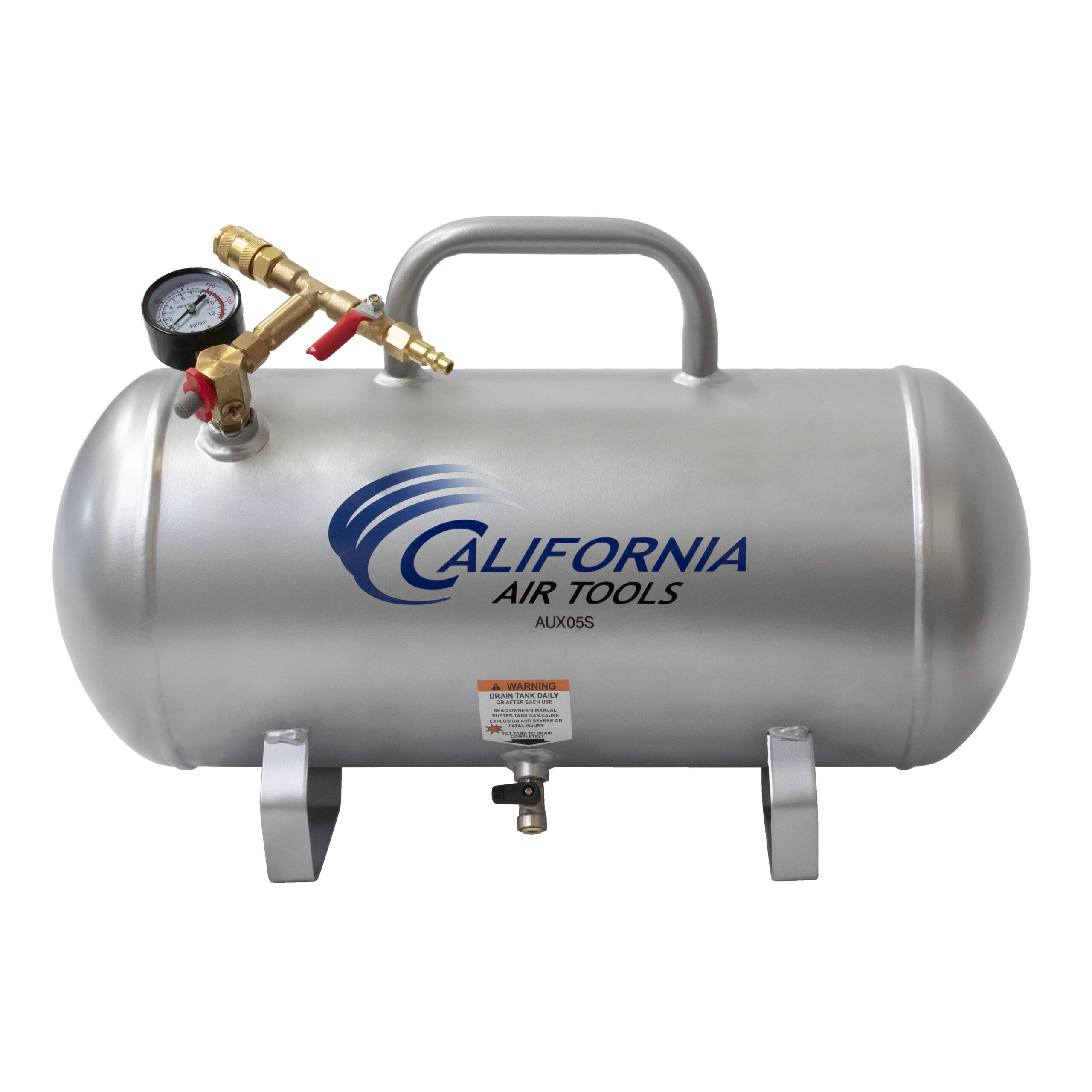 CALIFORNIA AIR TOOLS AUX05A 5.0 Gallon ALUMINUM (No Rust) Lightweight Auxiliary Air Tank
