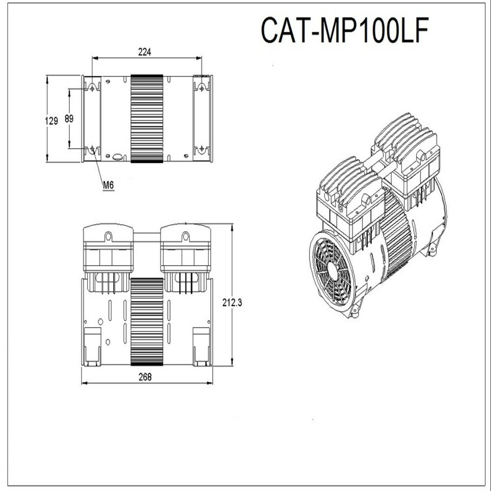 California Air Tools MP-100LF (110v 60hz) 1.0 Hp Motor-Pump – Long Life 4