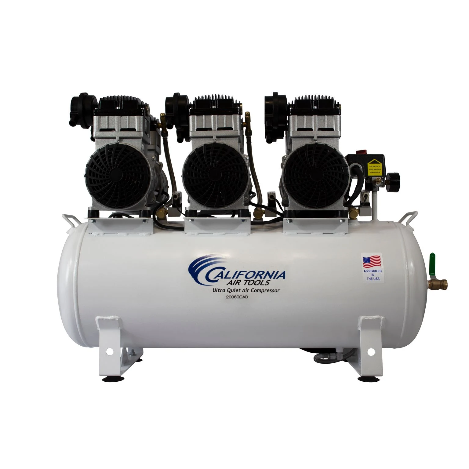 CALIFORNIA AIR TOOLS 20060CAD Powerful 6.0 Hp Ultra Quiet & Oil-Free 20 Gallon Air Compressor with Automatic Drain Valve 21