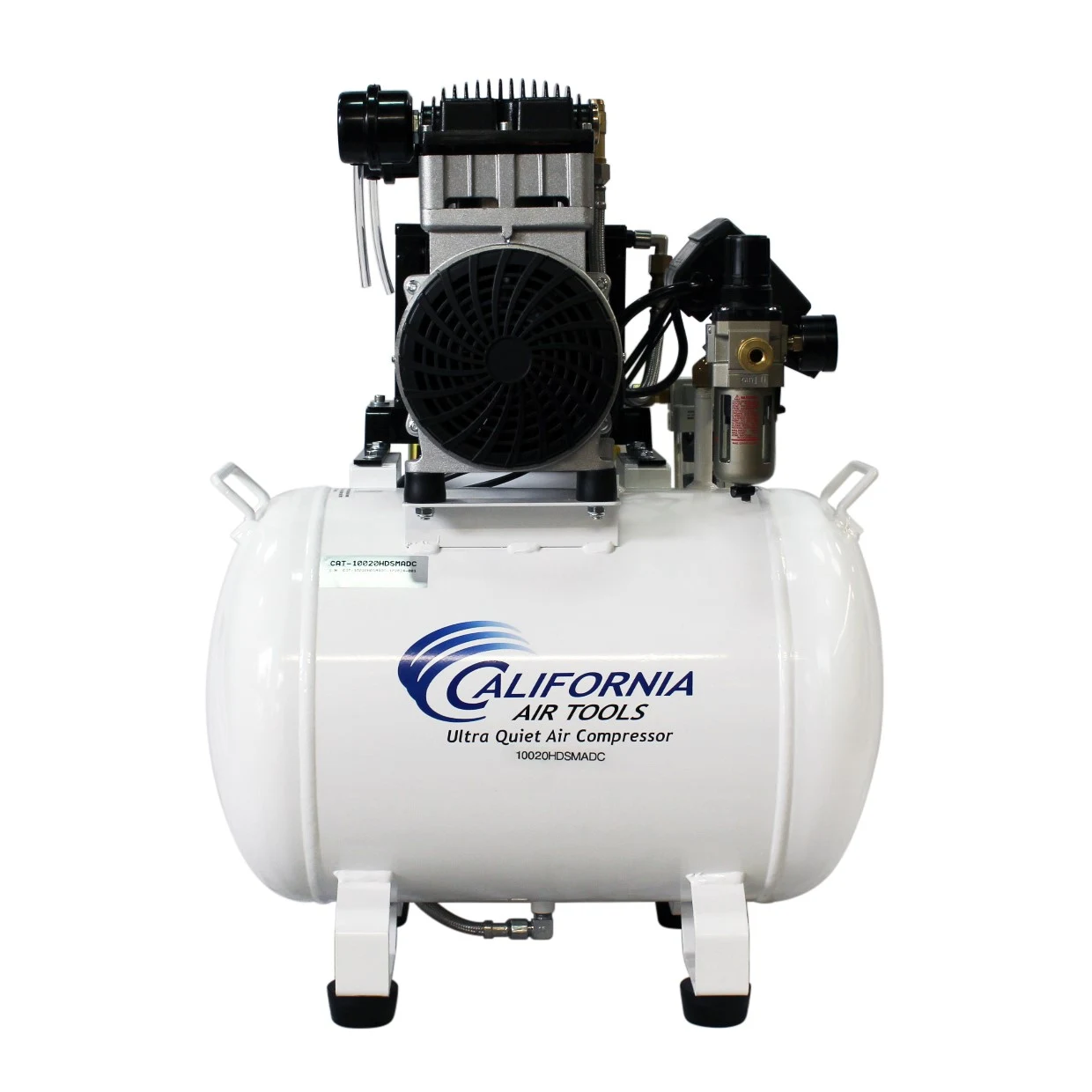 CALIFORNIA AIR TOOLS 10020HDSMADC Powerful 2.0 Hp SMART Ultra Quiet & Oil-Free 10 Gallon Air Compressor with 98% Air Dryer and Automatic Drain Valve 24