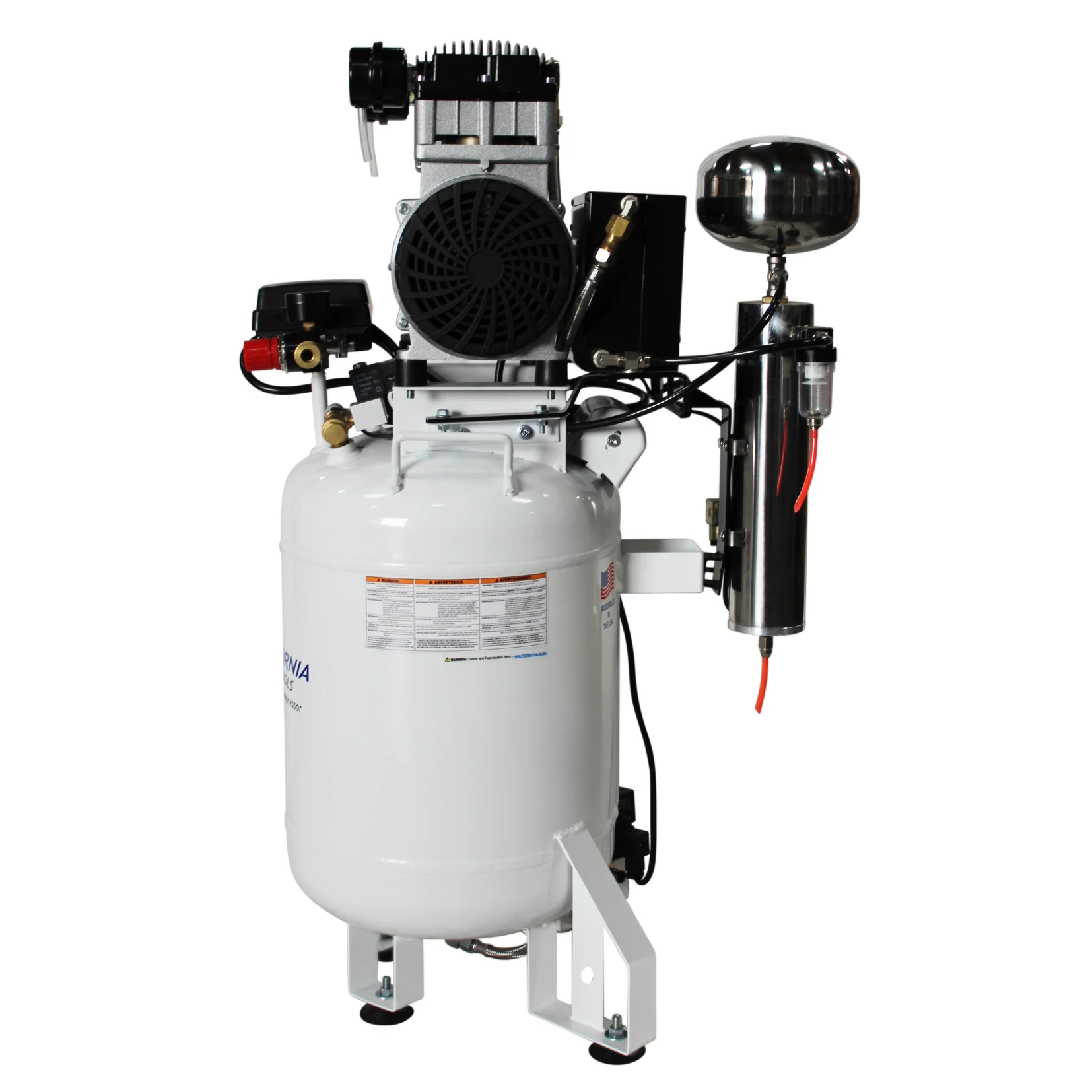 CALIFORNIA AIR TOOLS 10020DSMAD Powerful 2.0 Hp SMART Ultra Quiet & Oil-Free 10 Gallon Air Compressor with 80% Air Dryer and Automatic Drain Valve 27