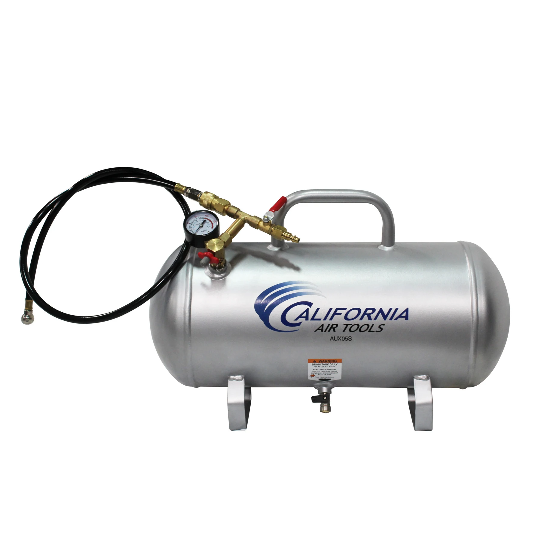 CALIFORNIA AIR TOOLS AUX05S 5.0 Gallon Steel Portable Auxiliary Air Tank