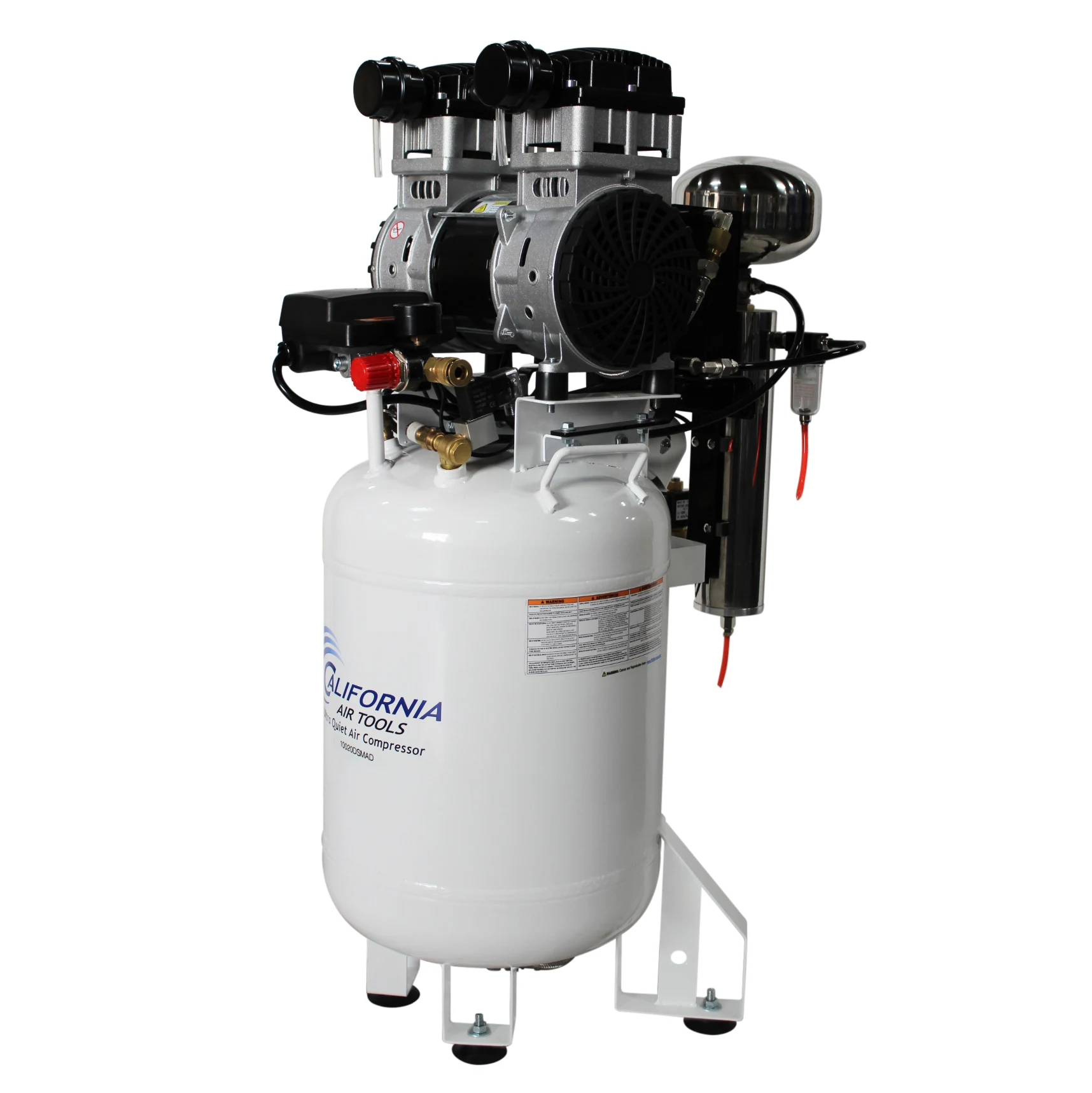 CALIFORNIA AIR TOOLS 10020DSMAD Powerful 2.0 Hp SMART Ultra Quiet & Oil-Free 10 Gallon Air Compressor with 80% Air Dryer and Automatic Drain Valve 25