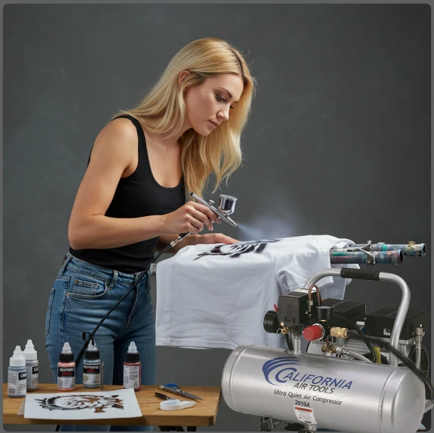 CALIFORNIA AIR TOOLS 2010A 4-PACK Bundle of Ultra Quiet, Oil-Free, 1.0 Hp 2 Gallon Air Compressors 21