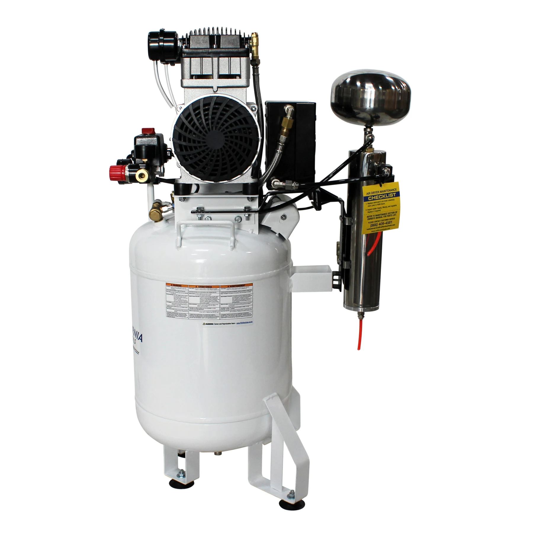 CALIFORNIA AIR TOOLS 10020DC 2.0 Hp Ultra Quiet Oil-Free 10 Gallon Air Compressor with 80% Air Dryer 110v 60hz 18