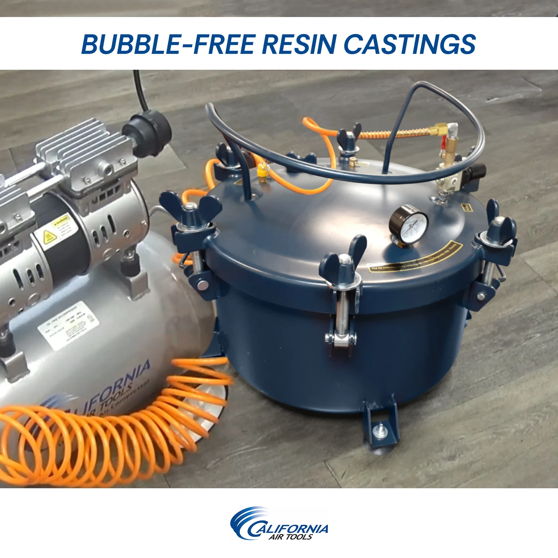 CALIFORNIA AIR TOOLS 1810C 10 Gallon Pressure Pot for Resin or Epoxy Casting 8