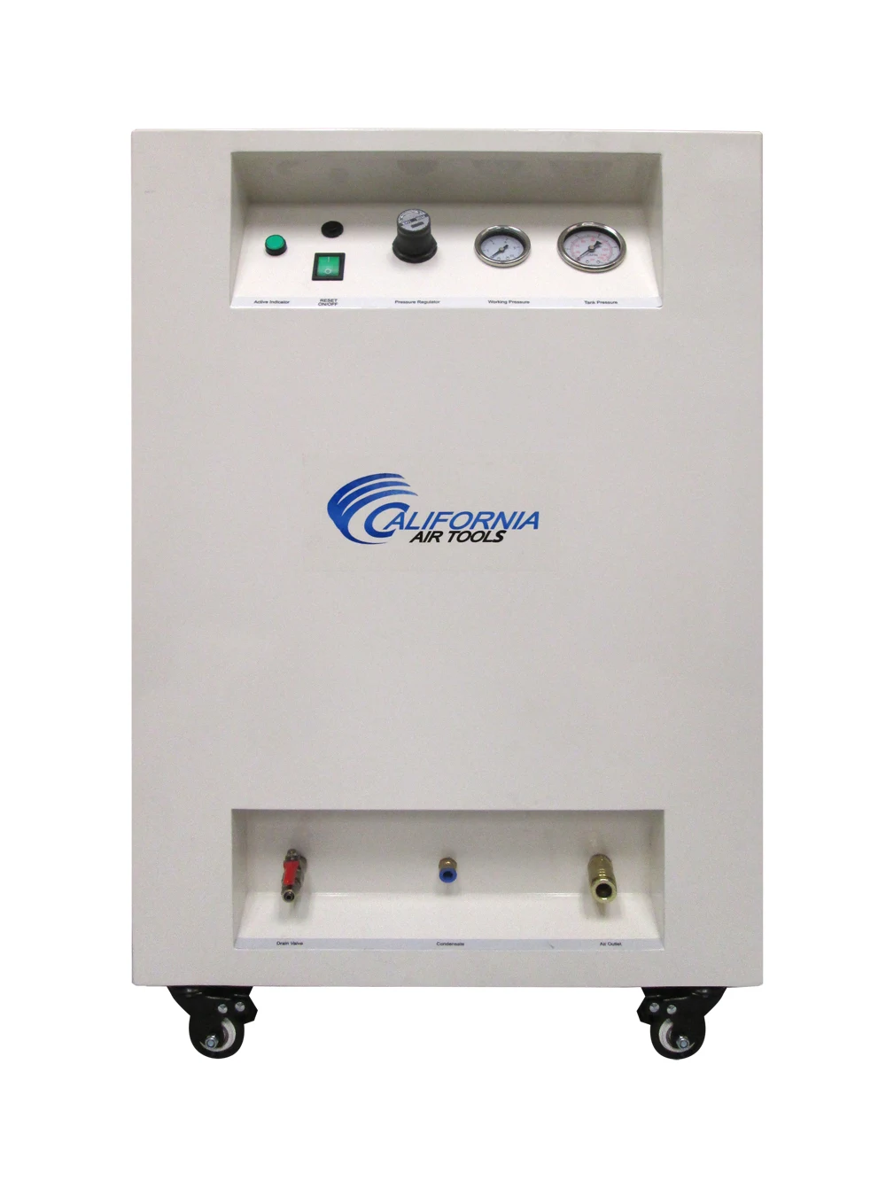 CALIFORNIA AIR TOOLS 8010DSPCAD 8 Gallon, 1.0 Hp Ultra Quiet & Oil-Free Air Compressor with 80% Air Dryer, Aftercooler and Sound Proof Cabinet 19