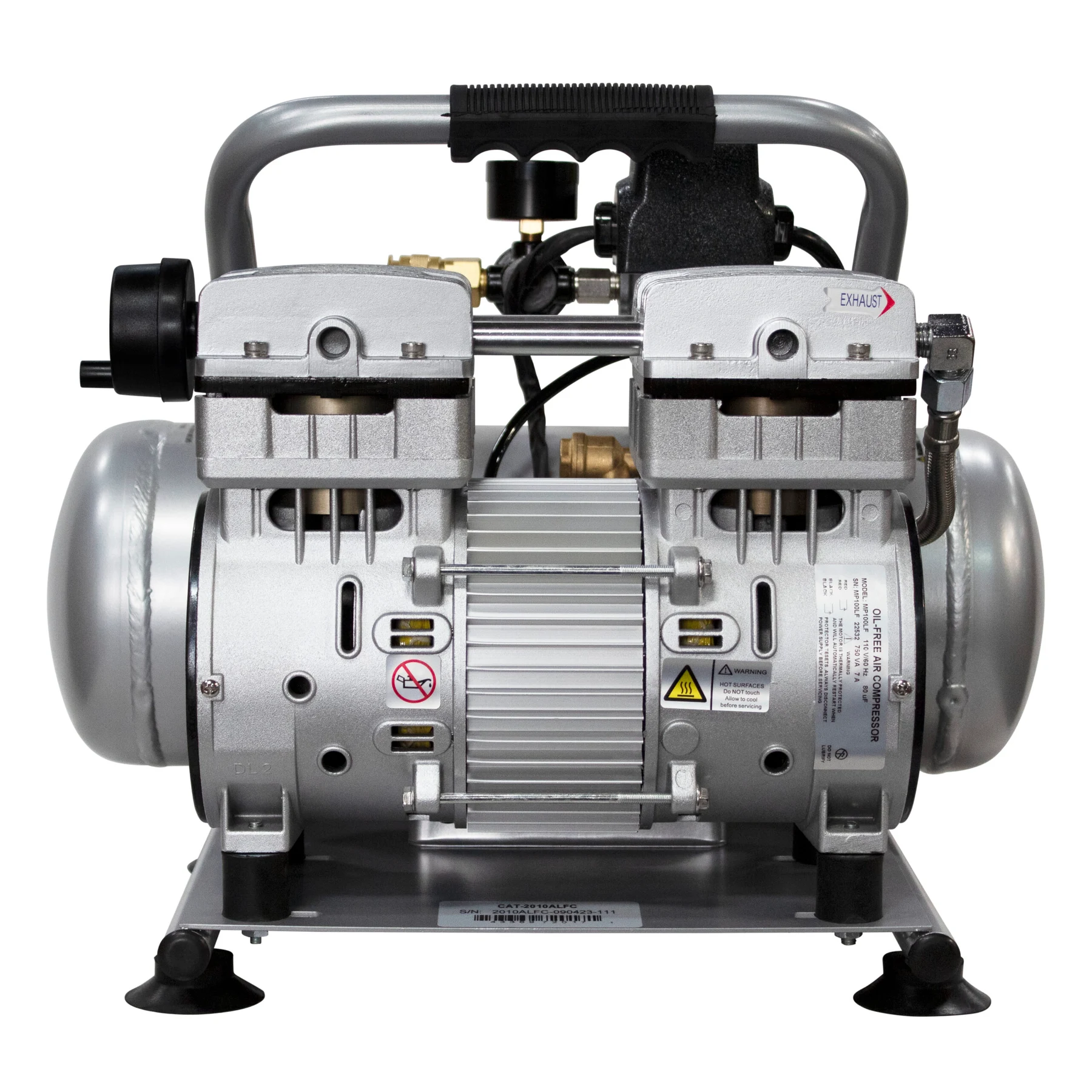 CALIFORNIA AIR TOOLS 2010ALFC Ultra Quiet 1.0 Hp, Oil-Free, Lightweight 2-Gallon Air Compressor (Industrial Series) 13