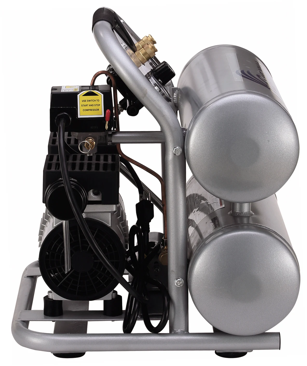 CALIFORNIA AIR TOOLS 4610AC Ultra Quiet 1.0 Hp, Oil-Free, Lightweight Aluminum 4.6 Gallon Air Compressor 8
