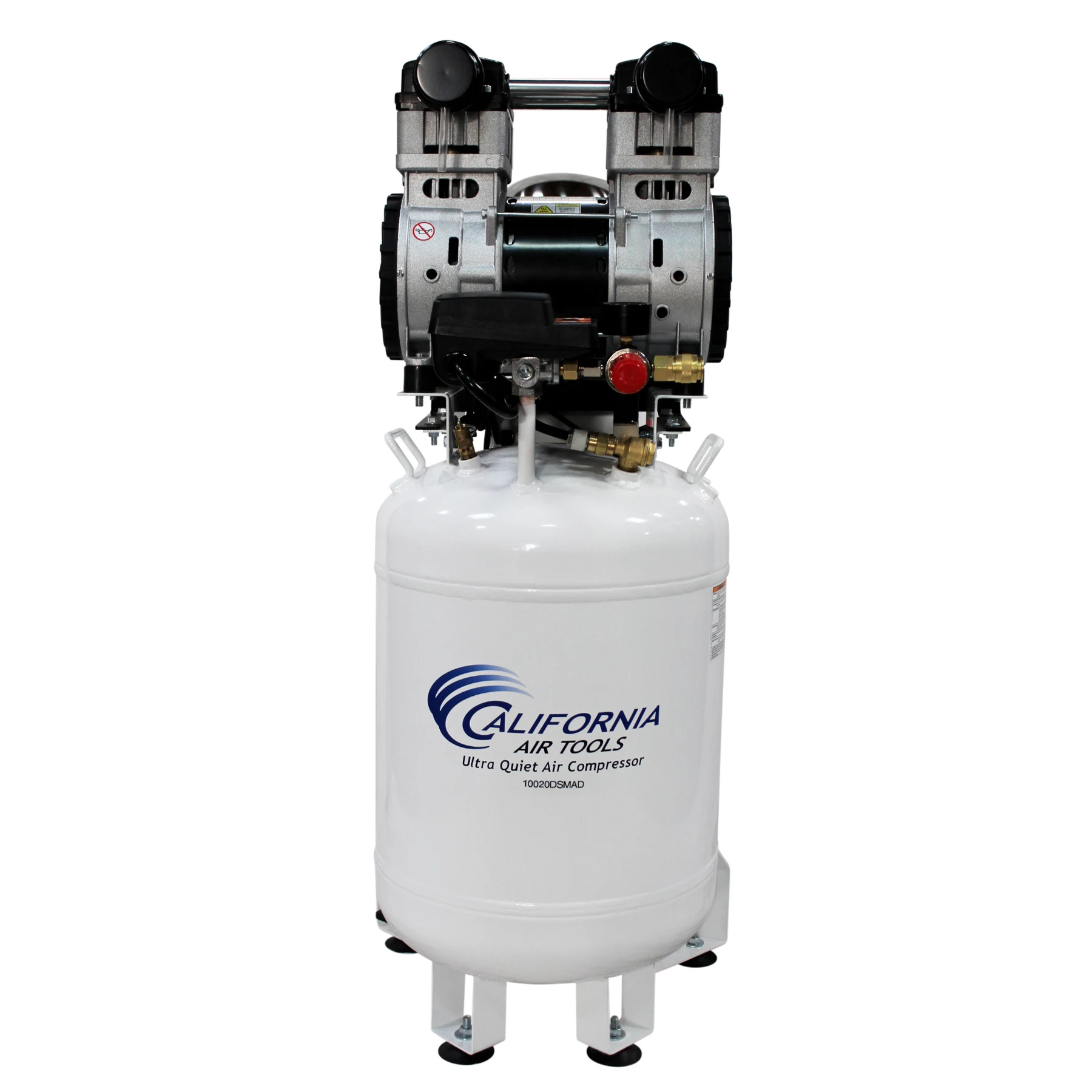 CALIFORNIA AIR TOOLS 10020DSMAD Powerful 2.0 Hp SMART Ultra Quiet & Oil-Free 10 Gallon Air Compressor with 80% Air Dryer and Automatic Drain Valve 20