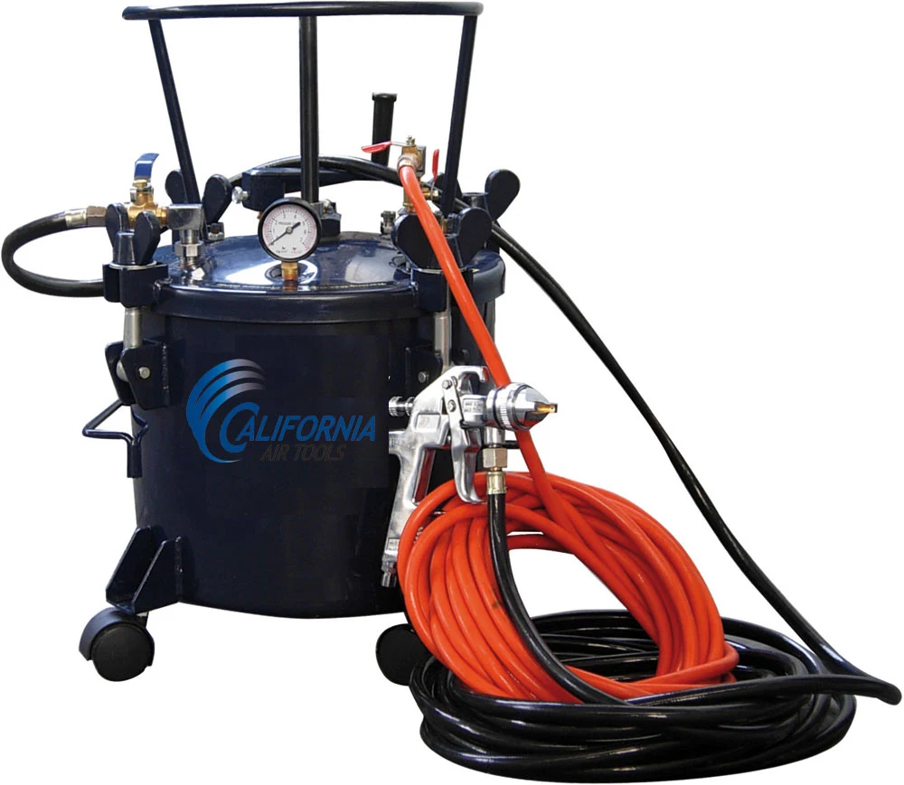 CALIFORNIA AIR TOOLS 365 – 5 Gallon Pressure Pot with HVLP Gun & Hose Kit 4