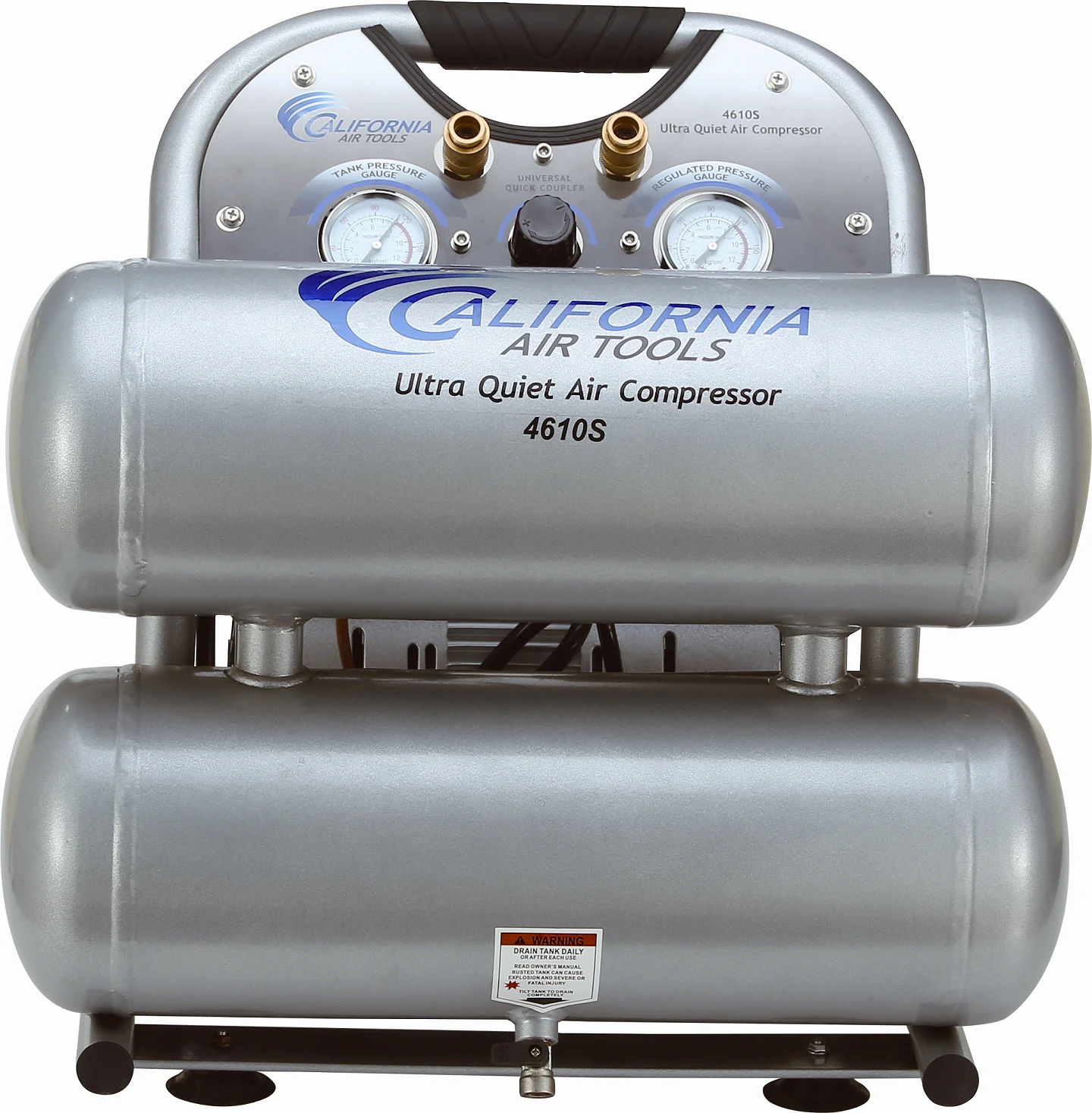 CALIFORNIA AIR TOOLS 4610S Ultra Quiet 1.0 Hp, Oil-Free, Lightweight 4.6 Gallon Air Compressor 8
