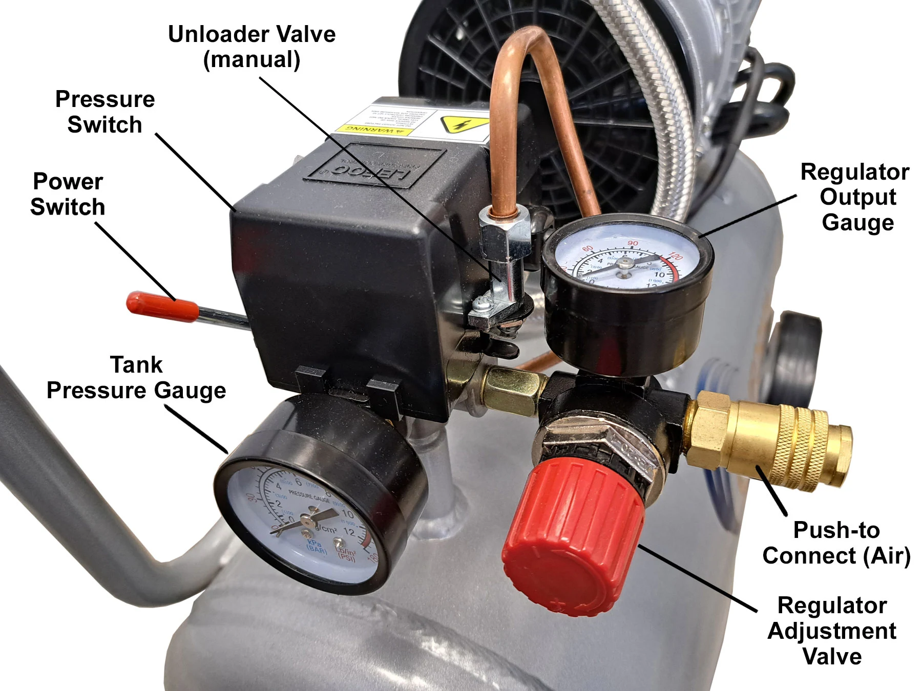 CALIFORNIA AIR TOOLS 8010AAD Ultra Quiet, Oil-Free, Lightweight 8-Gallon Aluminum Tank 1.0 Hp Air Compressor with Automatic Drain Valve 17