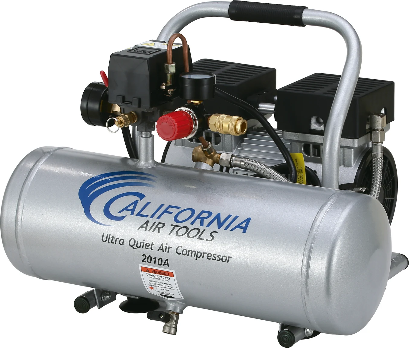 CALIFORNIA AIR TOOLS 2010A 4-PACK Bundle of Ultra Quiet, Oil-Free, 1.0 Hp 2 Gallon Air Compressors 17