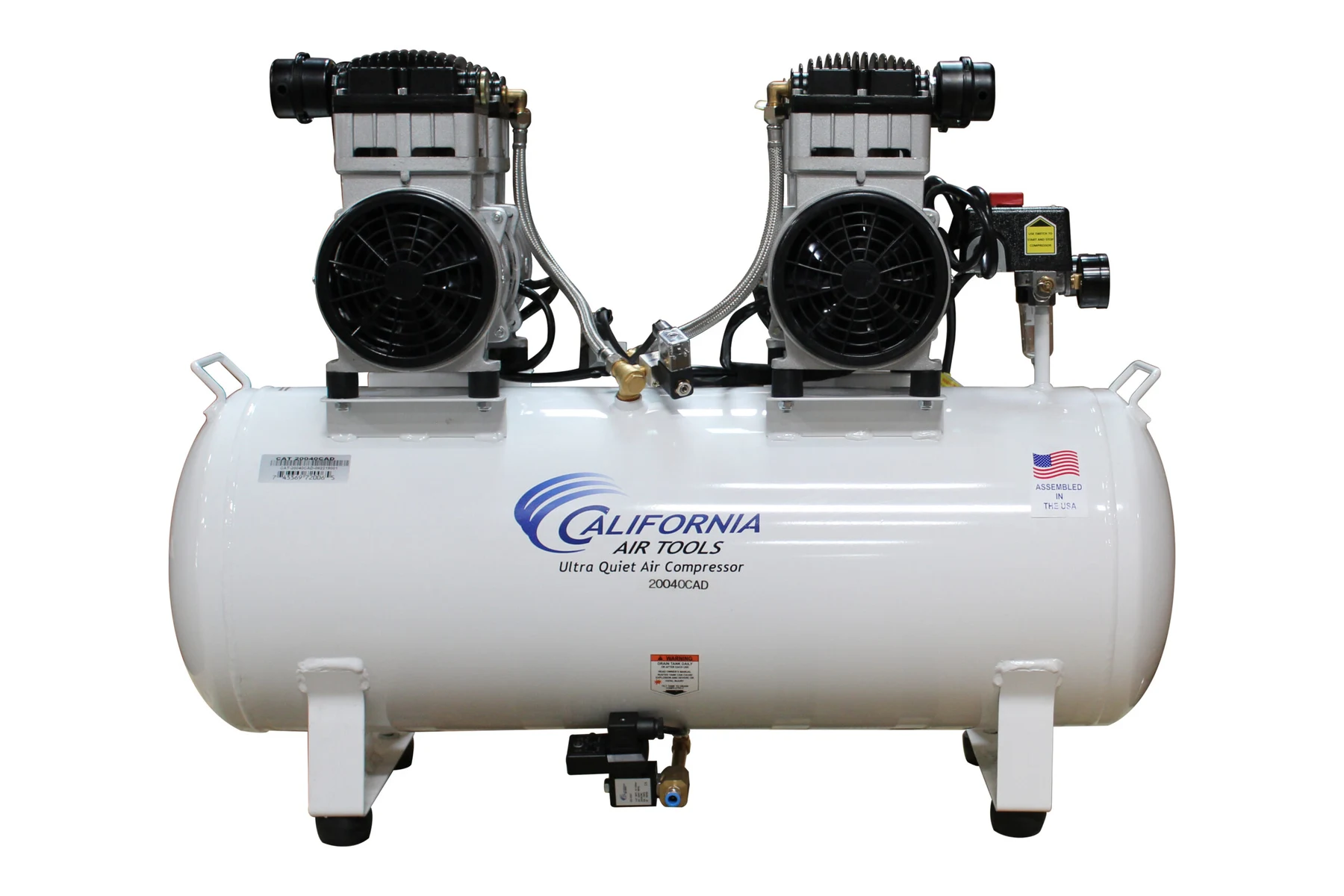CALIFORNIA AIR TOOLS 20040CAD Powerful 4.0 Hp Ultra Quiet & Oil-Free 20 Gallon Air Compressor , with Automatic Drain Valve 8