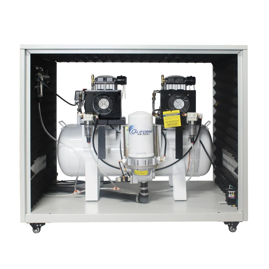 CALIFORNIA AIR TOOLS 20040DSPCADC Powerful 4.0 Hp Ultra Quiet & Oil-Free Air Compressor with 98% Air Drying System and Automatic Drain in a Soundproof Cabinet