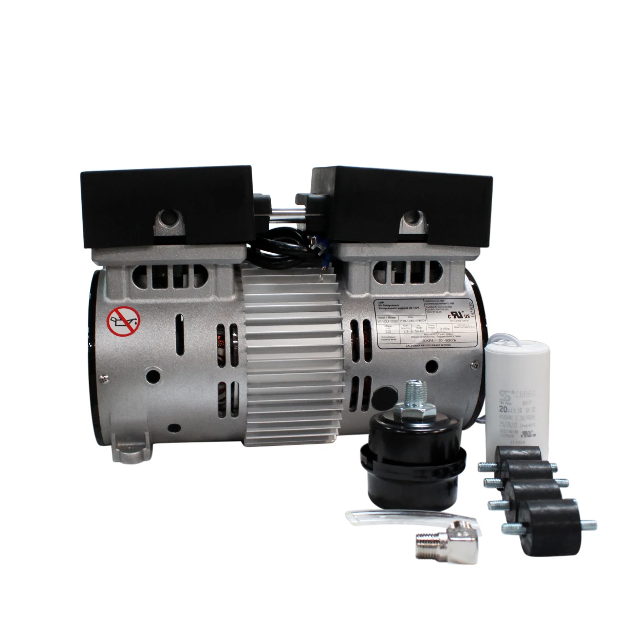CALIFORNIA AIR TOOLS VP-100LF-22060 1.0 Hp Ultra Quiet & Oil-Free Vacuum Pump/Motor (220v 60hz) 2