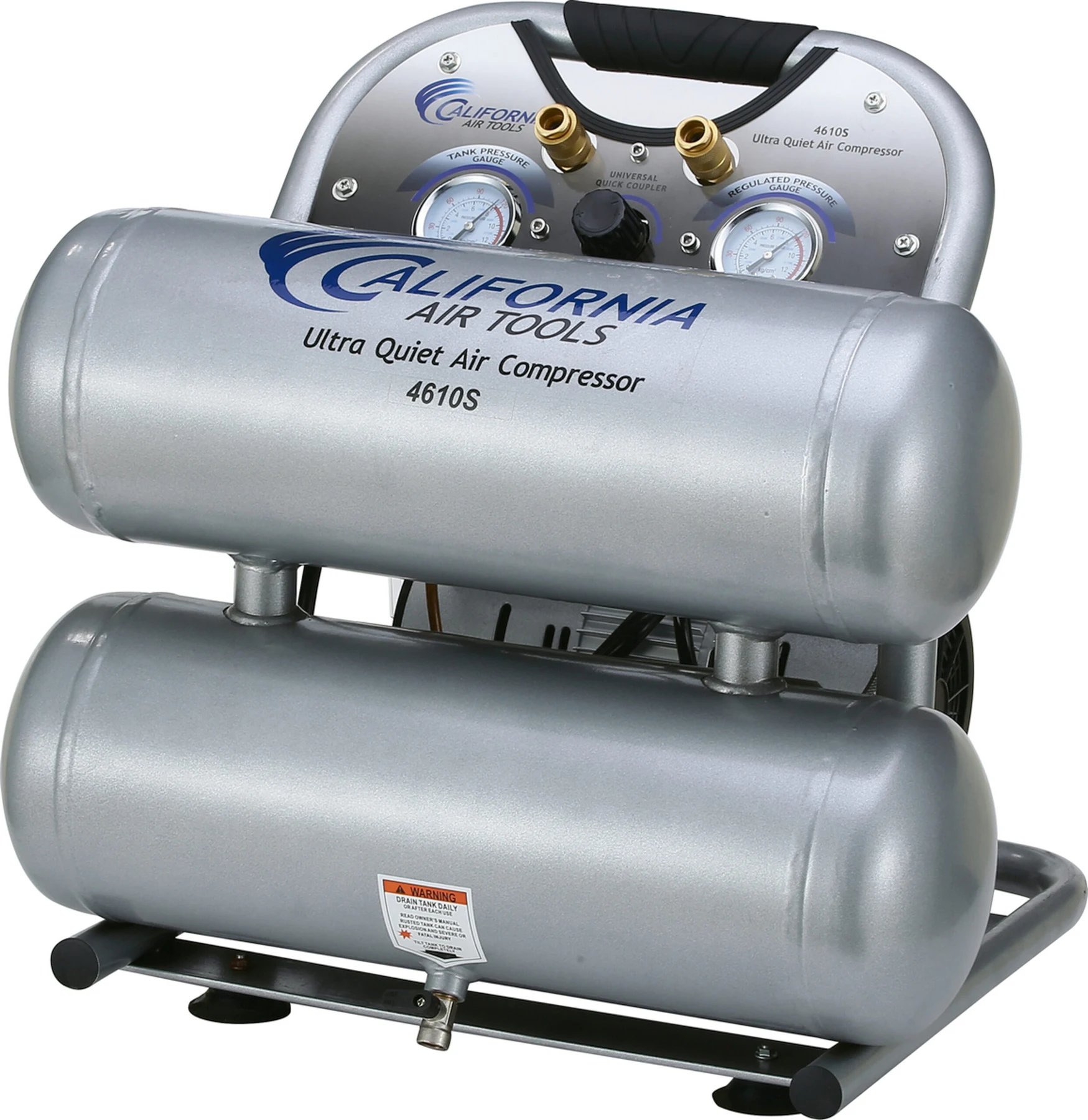 CALIFORNIA AIR TOOLS 4610S Ultra Quiet 1.0 Hp, Oil-Free, Lightweight 4.6 Gallon Air Compressor 11