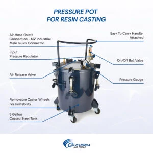 CALIFORNIA AIR TOOLS 365C 5 Gallon Pressure Pot for Resin Casting