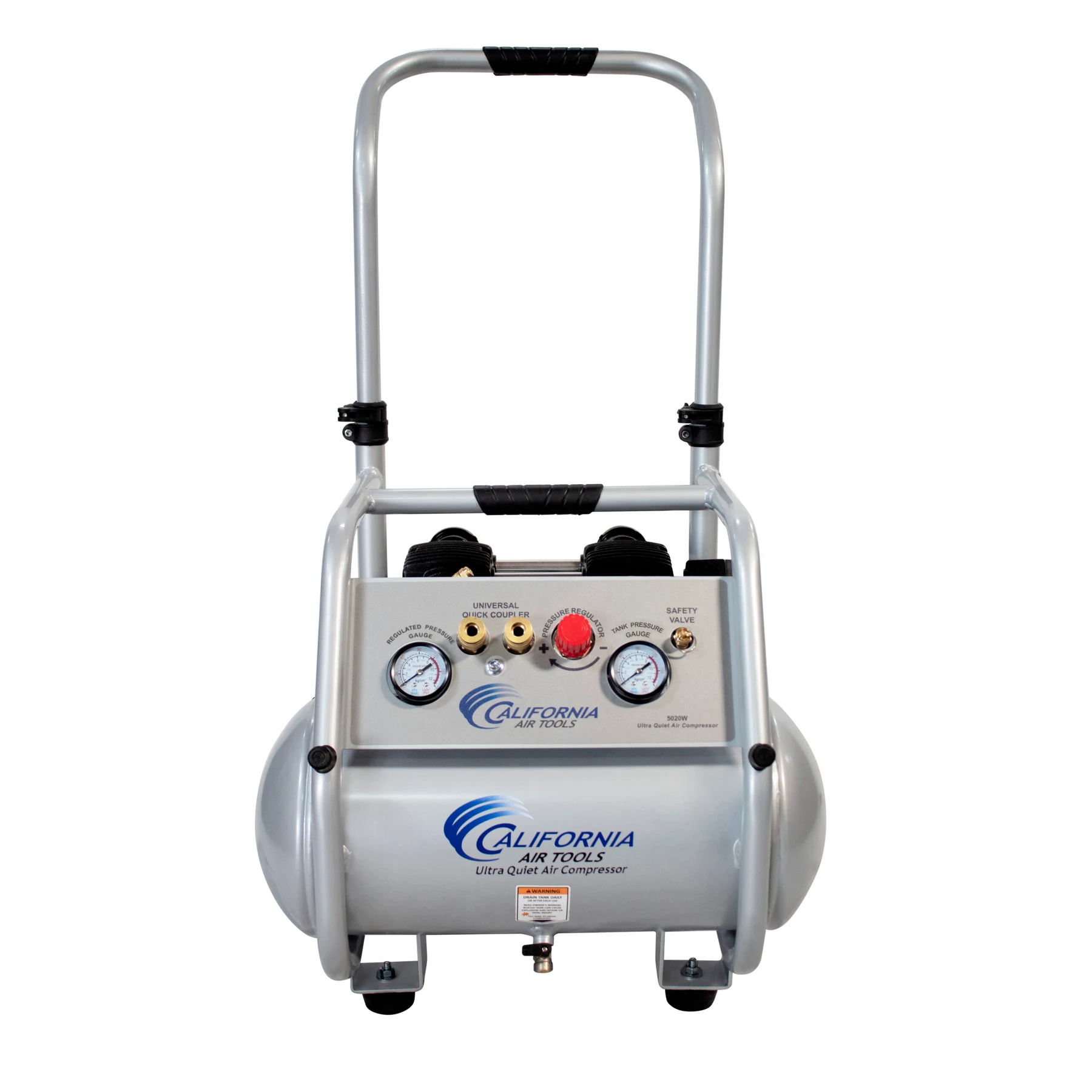 CALIFORNIA AIR TOOLS 5020W Powerful 2.0 Hp Ultra Quiet & Oil-Free Rugged 5 Gallon Air Compressor 18