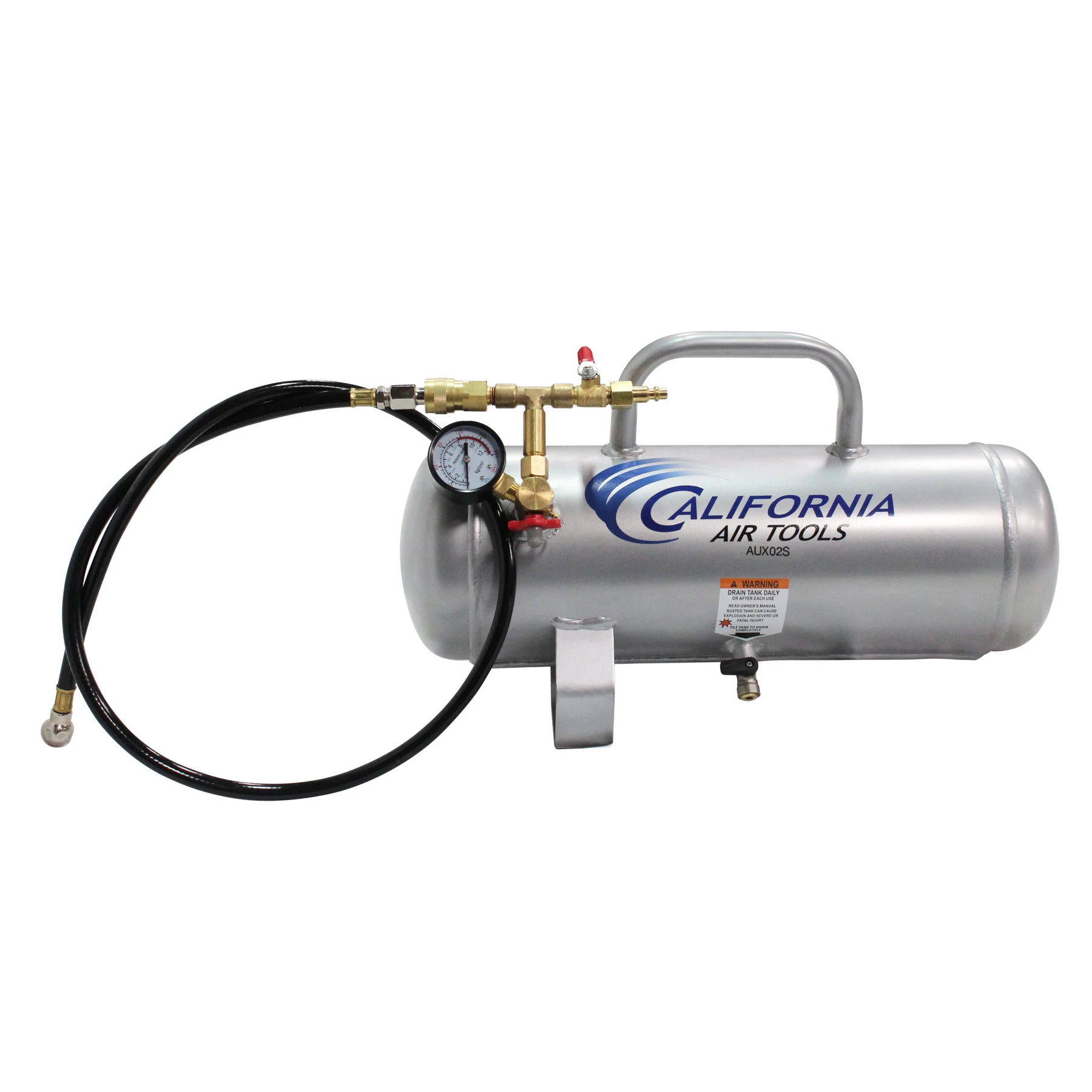 CALIFORNIA AIR TOOLS AUX02S 2 Gallon Steel Portable Auxiliary Air Tank
