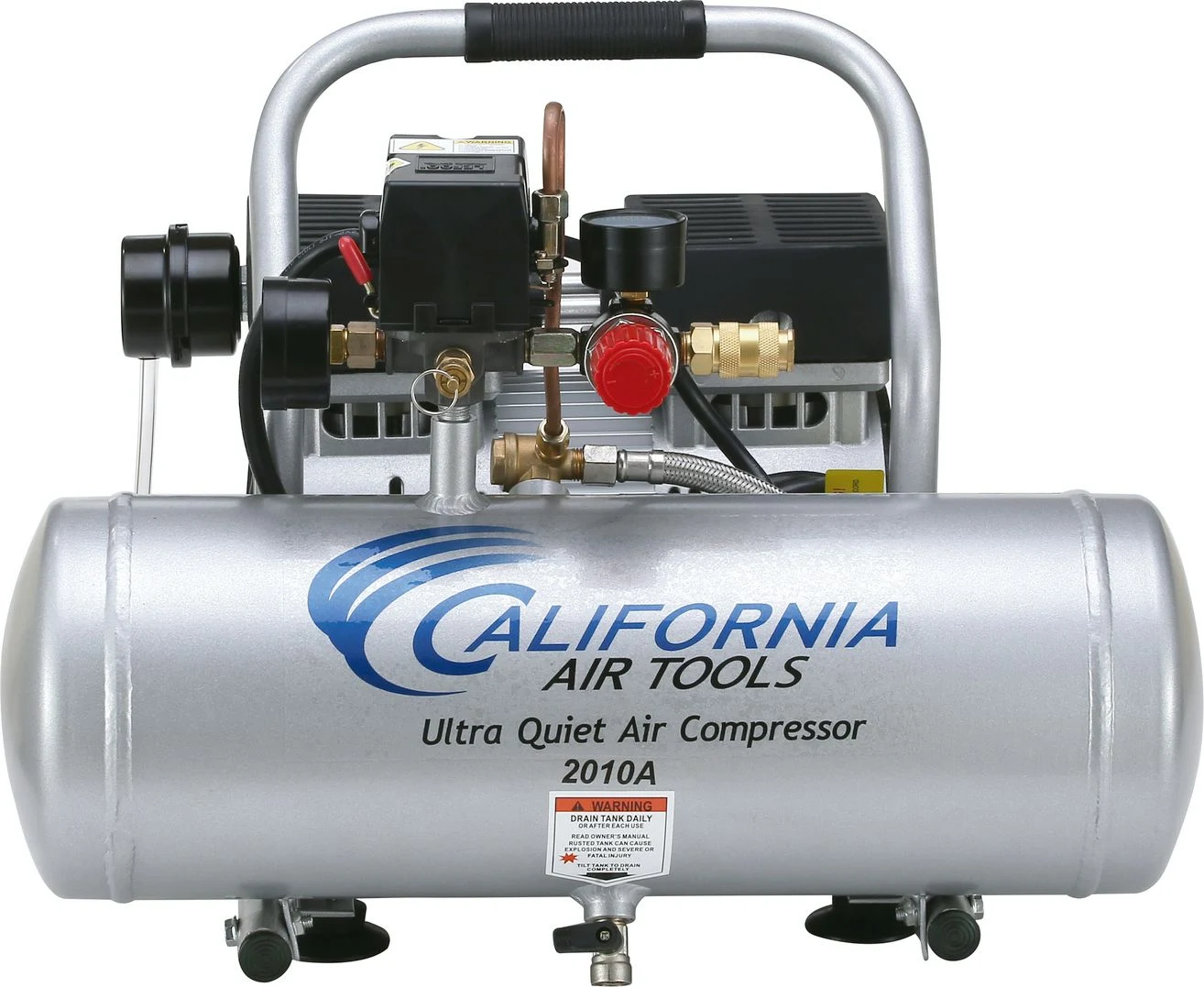 CALIFORNIA AIR TOOLS 2010A 4-PACK Bundle of Ultra Quiet, Oil-Free, 1.0 Hp 2 Gallon Air Compressors 12
