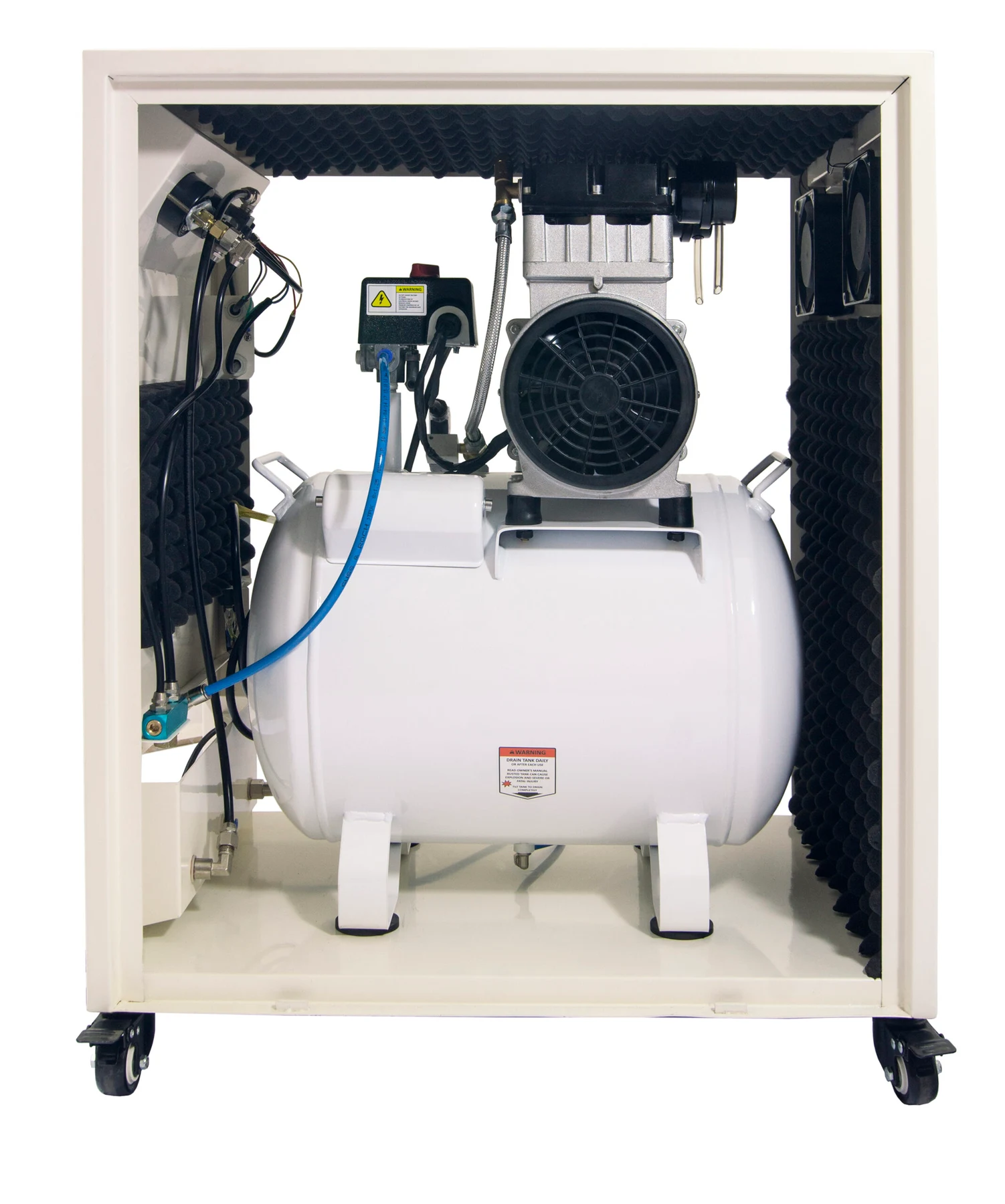 CALIFORNIA AIR TOOLS 10020SPCAD Ultra Quiet and Oil-Free 2.0 Hp 10 Gallon Air Compressor in Sound Proof Cabinet w/Automatic Drain Valve 8