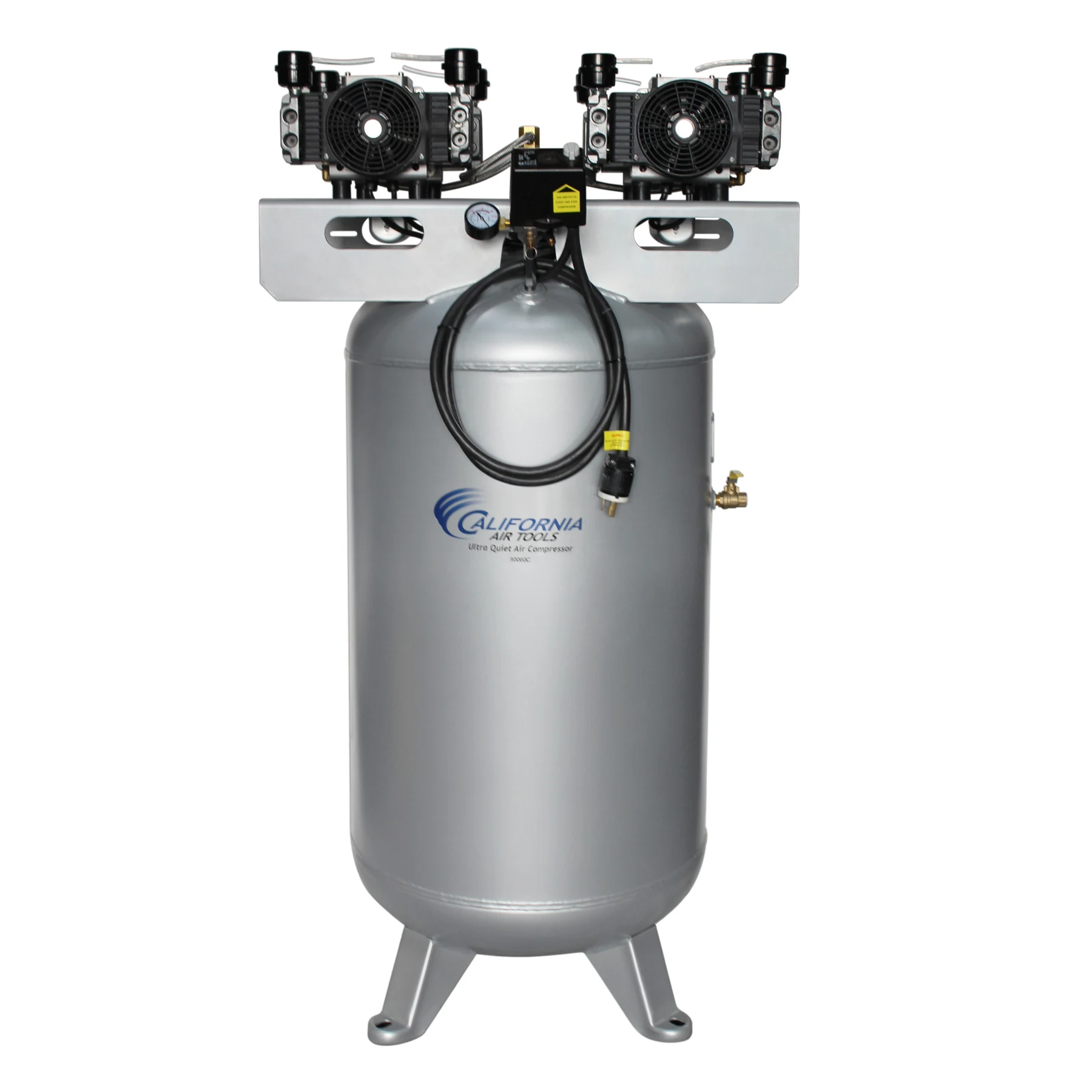 CALIFORNIA AIR TOOLS 80060C Powerful 6.0 Hp Ultra Quiet & Oil-Free 80 Gallon Stationary Air Compressor 12