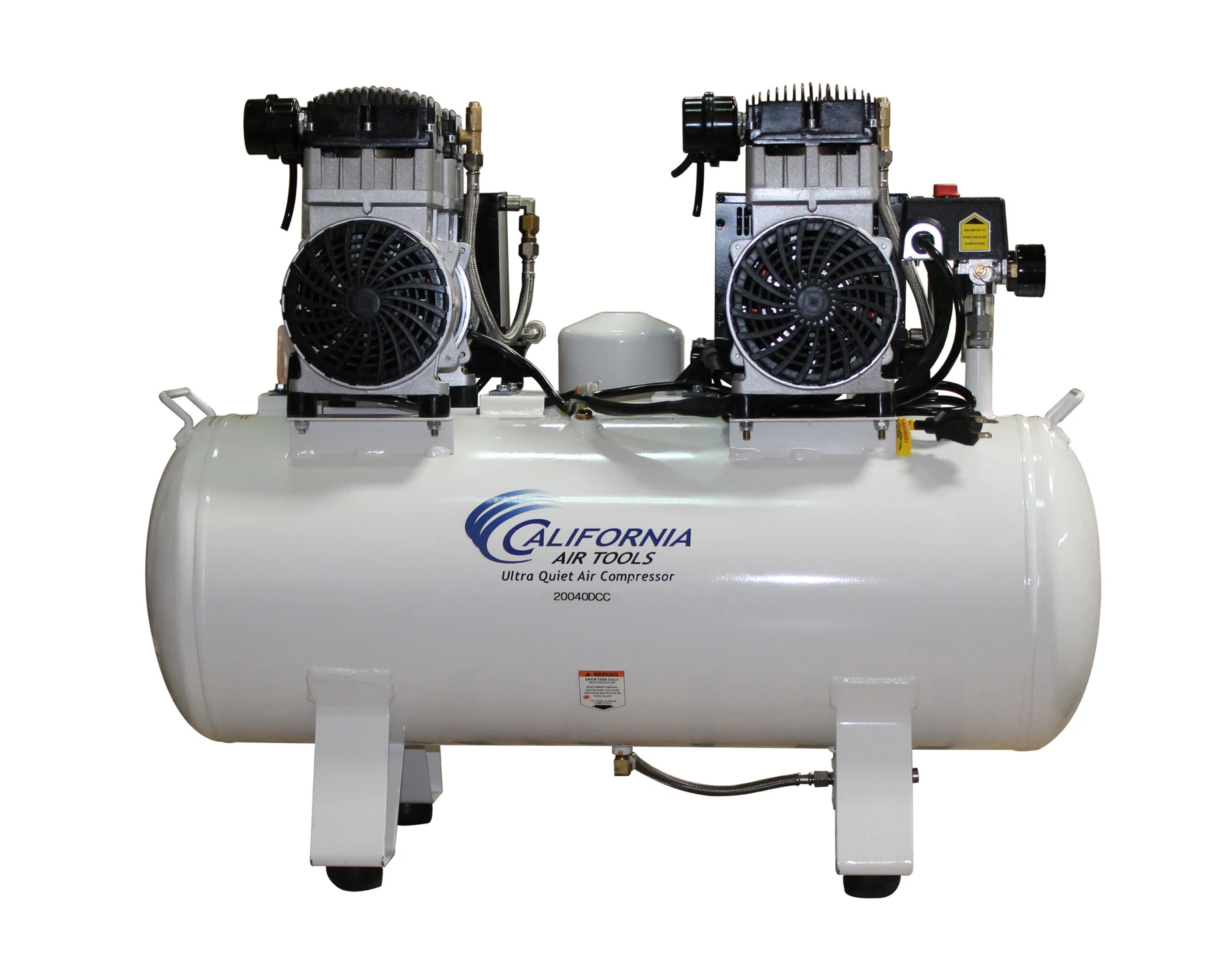 CALIFORNIA AIR TOOLS 20040DCADC Powerful 4.0 Hp Ultra Quiet, Ultra Dry & Oil-Free 20 Gallon Air Compressor with 98% Air Drying System and Automatic Drain Valve 23