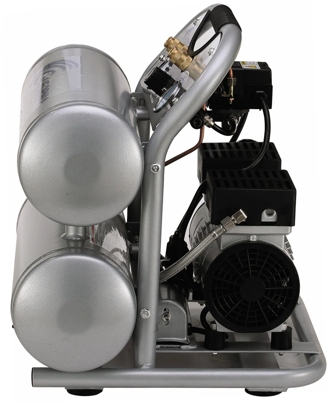 CALIFORNIA AIR TOOLS 4610AC Ultra Quiet 1.0 Hp, Oil-Free, Lightweight Aluminum 4.6 Gallon Air Compressor 6