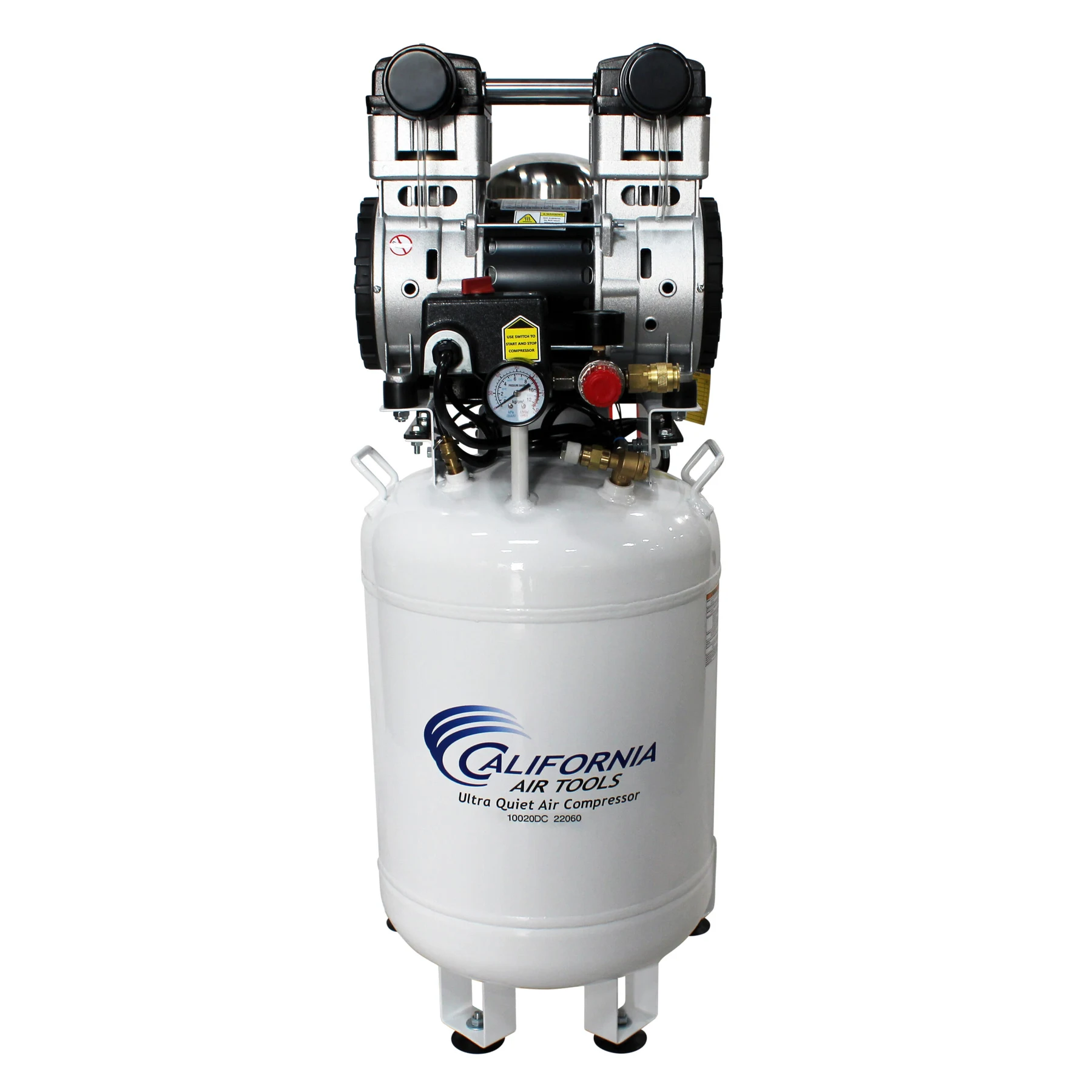 CALIFORNIA AIR TOOLS 10020DC-22060 2.0 Hp Ultra Quiet Oil-Free 10 Gallon Air Compressor with 80% Air Dryer 220v 60hz 2