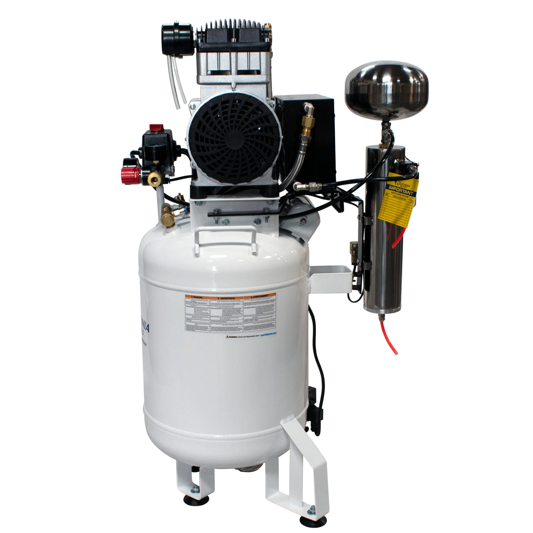 CALIFORNIA AIR TOOLS 10020DCAD-22060 2.0 Hp Ultra Quiet Oil-Free 10-Gallon Air Compressor with 80% Air Dryer and Auto Drain 220v 60hz 12