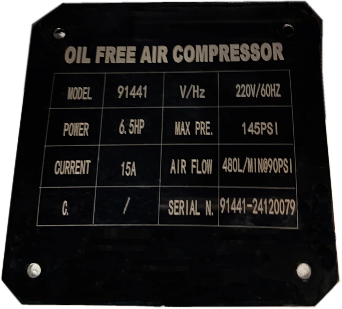 CALIFORNIA AIR TOOLS OLF-3500 6.5 Hp Ultra Quiet & Oil-Free Motor Pump (208/220v 60hz 3-phase) 8