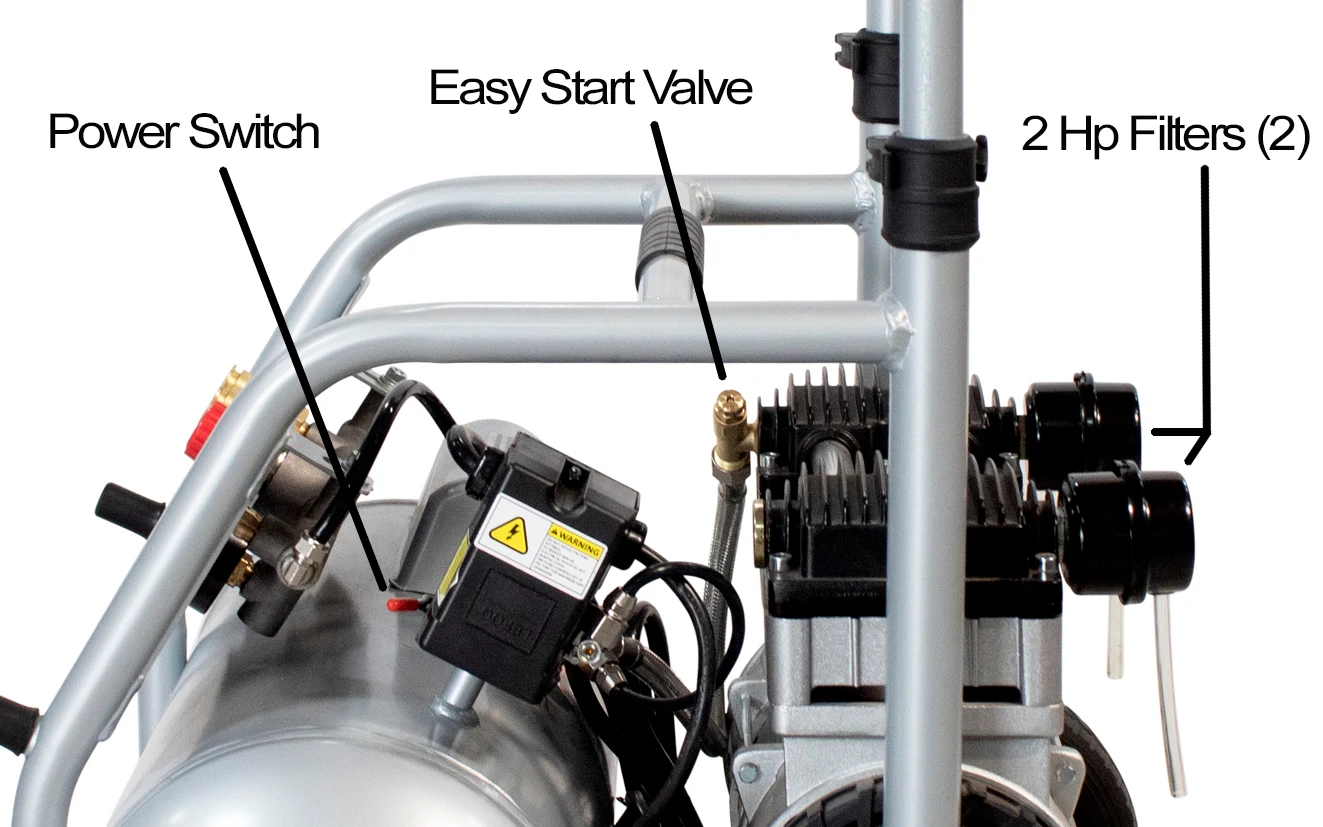 CALIFORNIA AIR TOOLS 5020W Powerful 2.0 Hp Ultra Quiet & Oil-Free Rugged 5 Gallon Air Compressor 11