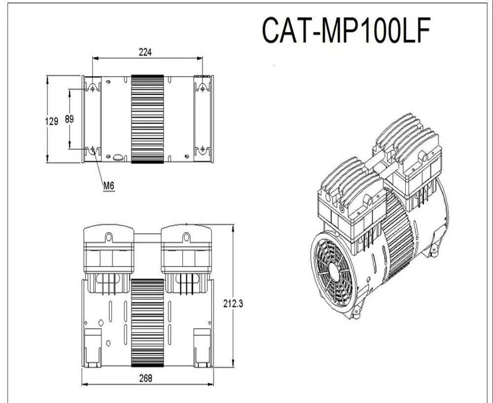 California Air Tools MP-100LF (110v 60hz) 1.0 Hp Motor-Pump – Long Life 4