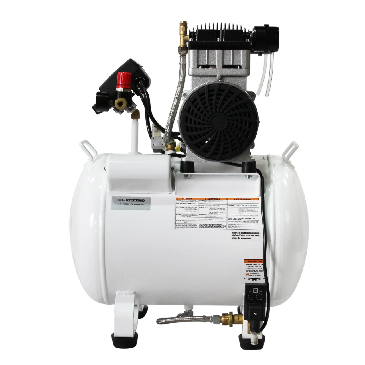 CALIFORNIA AIR TOOLS 10020SMHAD Powerful 2.0 Hp SMART Ultra Quiet & Oil-Free 10 Gallon Air Compressor with Automatic Drain Valve 19