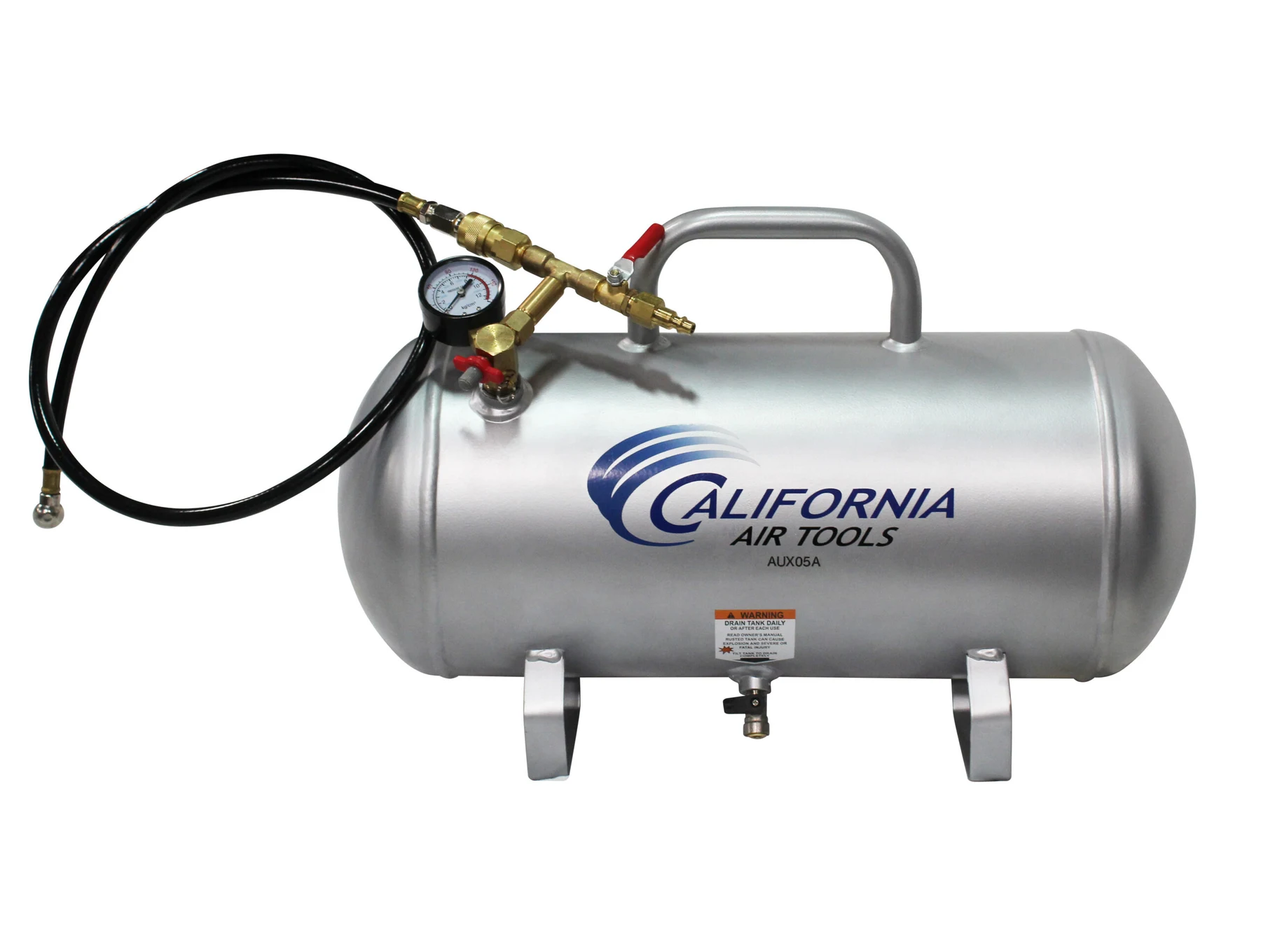 CALIFORNIA AIR TOOLS AUX05A 5.0 Gallon ALUMINUM (No Rust) Lightweight Auxiliary Air Tank 9
