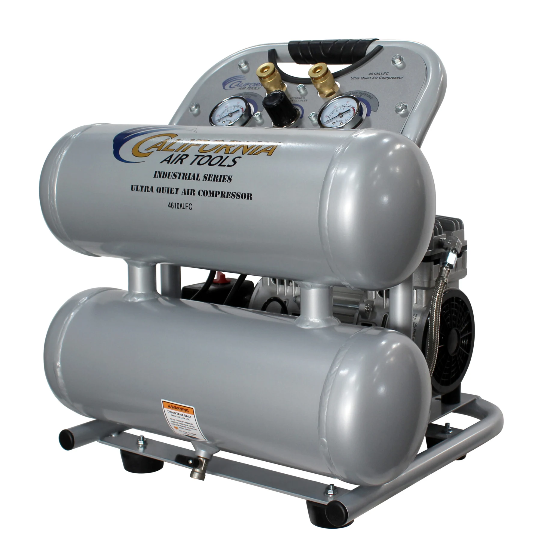 CALIFORNIA AIR TOOLS 4610ALFC Ultra Quiet 1.0 Hp, Oil-Free, Lightweight 4.6 Gallon Air Compressor (Industrial Series) 6