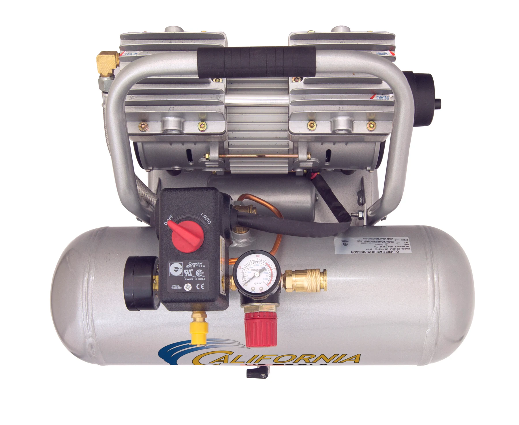 CALIFORNIA AIR TOOLS 2010ALFC Ultra Quiet 1.0 Hp, Oil-Free, Lightweight 2-Gallon Air Compressor (Industrial Series) 10