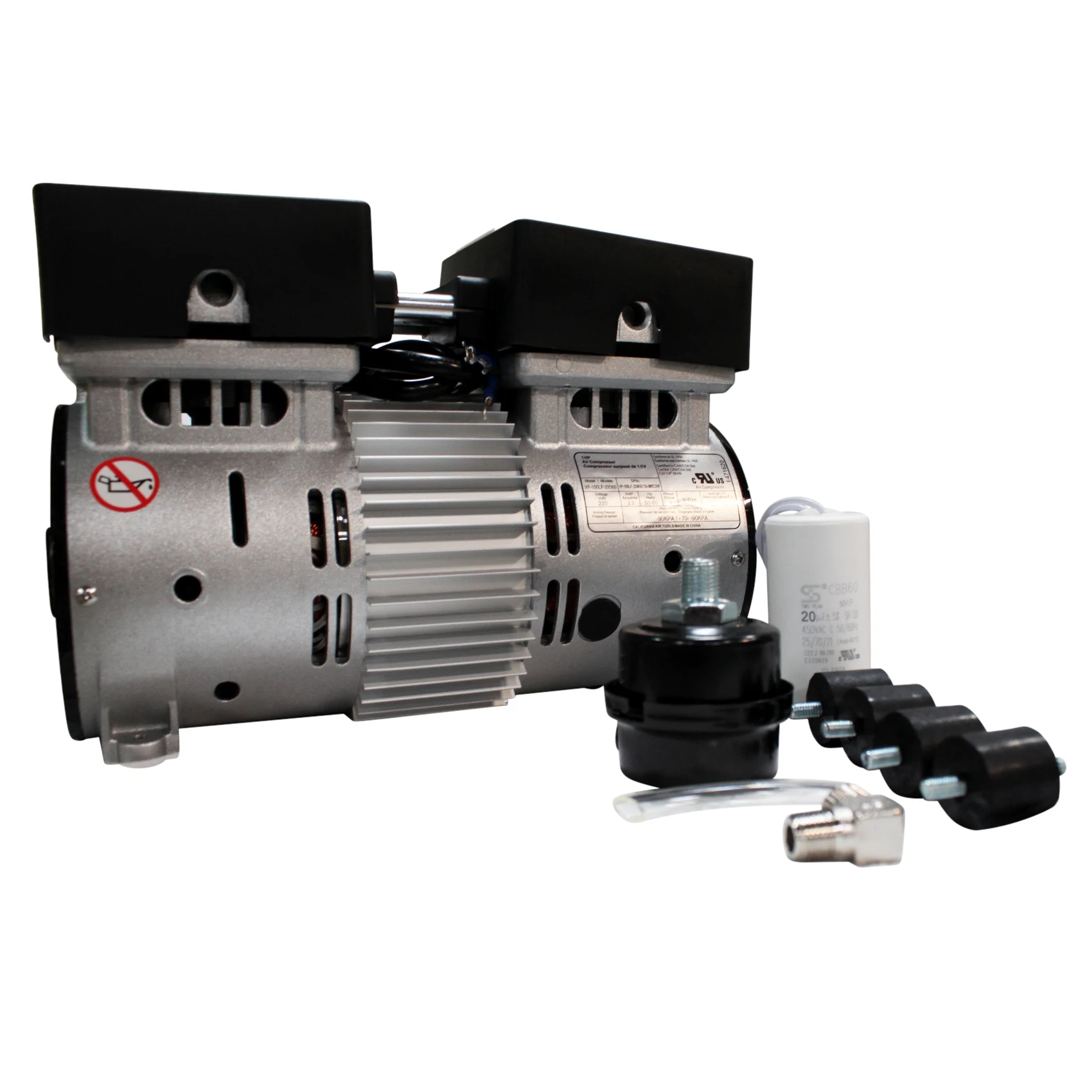 CALIFORNIA AIR TOOLS VP-100LF-22060 1.0 Hp Ultra Quiet & Oil-Free Vacuum Pump/Motor (220v 60hz)