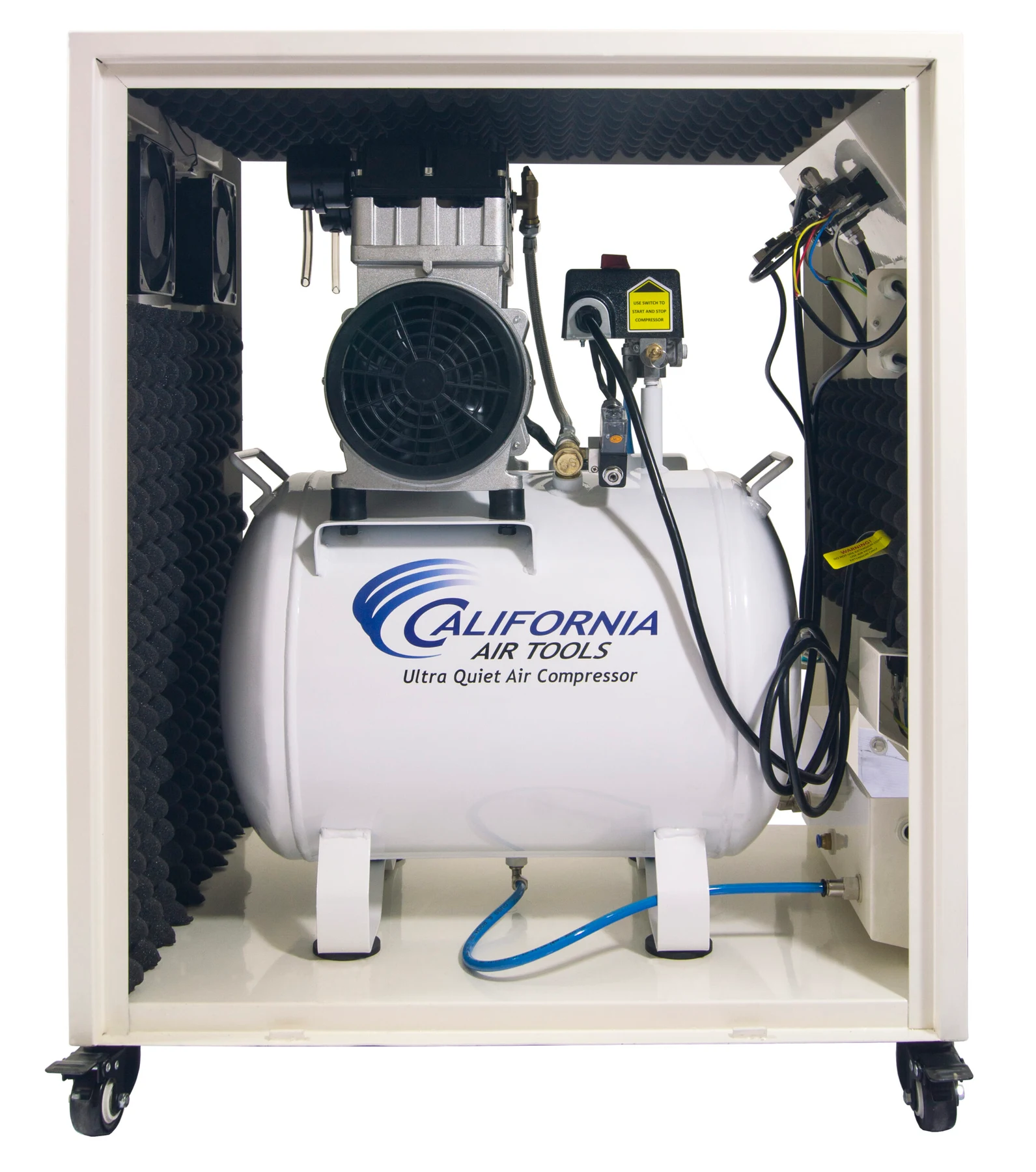 CALIFORNIA AIR TOOLS 10020SPCAD Ultra Quiet and Oil-Free 2.0 Hp 10 Gallon Air Compressor in Sound Proof Cabinet w/Automatic Drain Valve 11