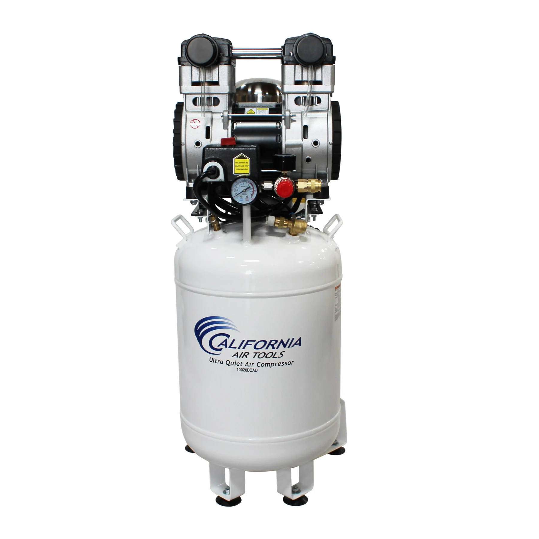 CALIFORNIA AIR TOOLS 10020DCAD-22060 2.0 Hp Ultra Quiet Oil-Free 10-Gallon Air Compressor with 80% Air Dryer and Auto Drain 220v 60hz 9