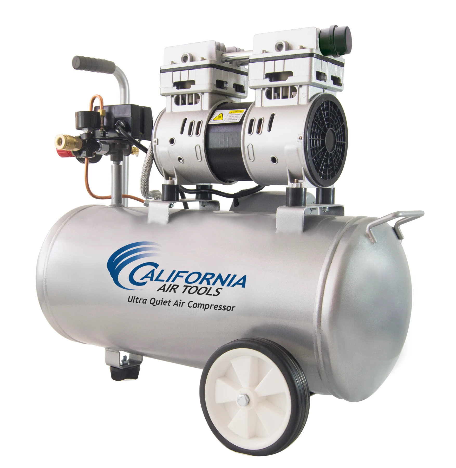 California Air Tools Ultra Quiet 8010 PK Air Compressor, 1.0 Hp 8-Gallon & LVLP Spray Painting Kit 12