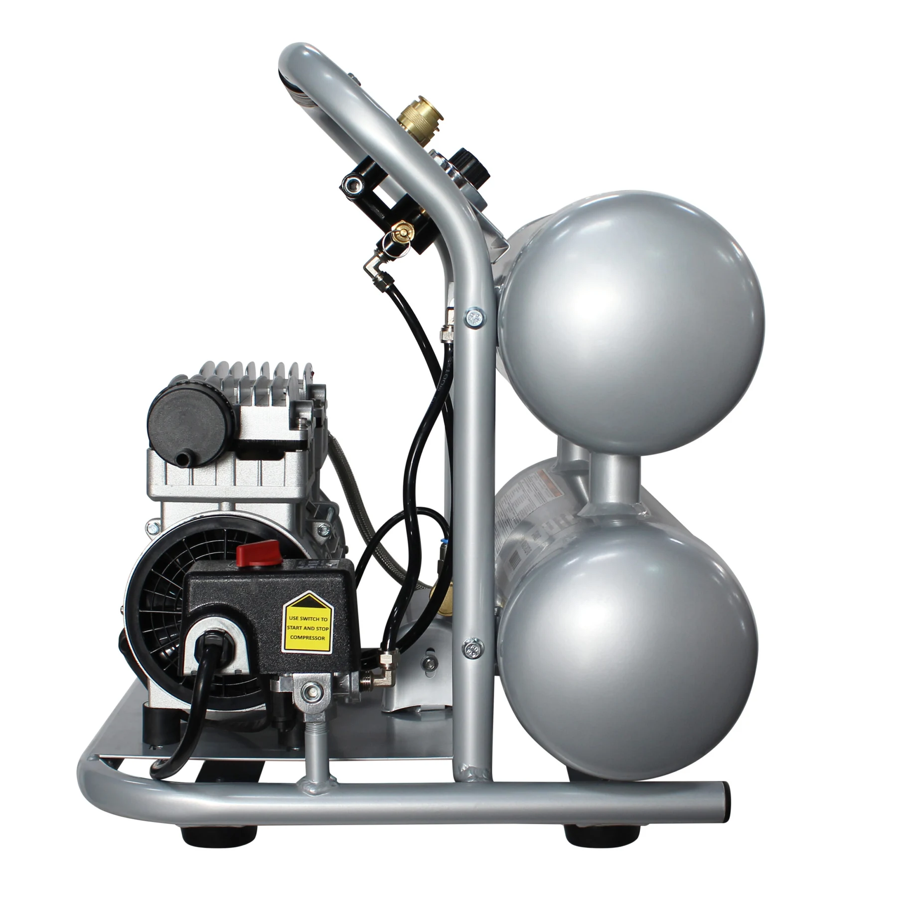 CALIFORNIA AIR TOOLS 4610ALFC Ultra Quiet 1.0 Hp, Oil-Free, Lightweight 4.6 Gallon Air Compressor (Industrial Series) 8