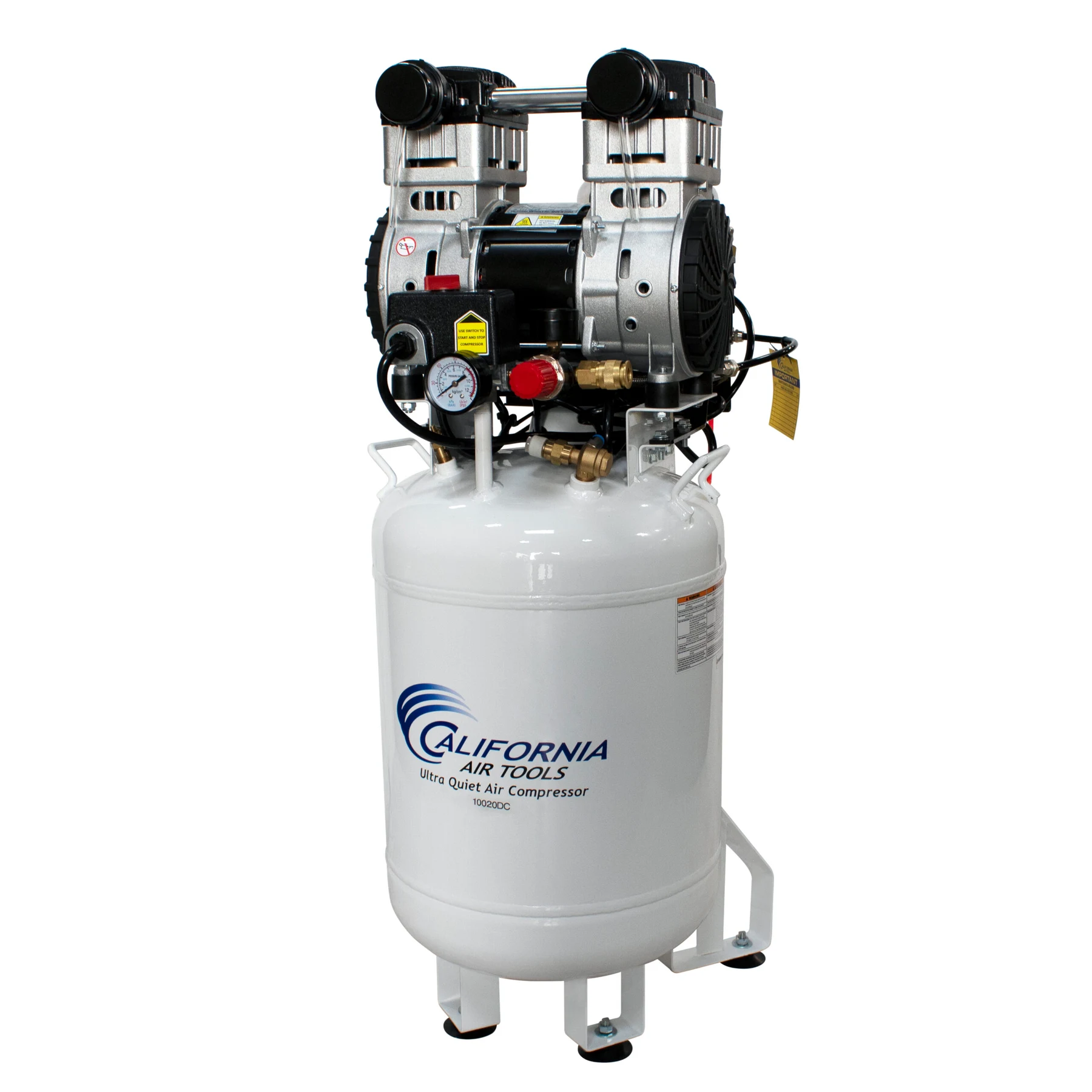 CALIFORNIA AIR TOOLS 10020DC 2.0 Hp Ultra Quiet Oil-Free 10 Gallon Air Compressor with 80% Air Dryer 110v 60hz 14