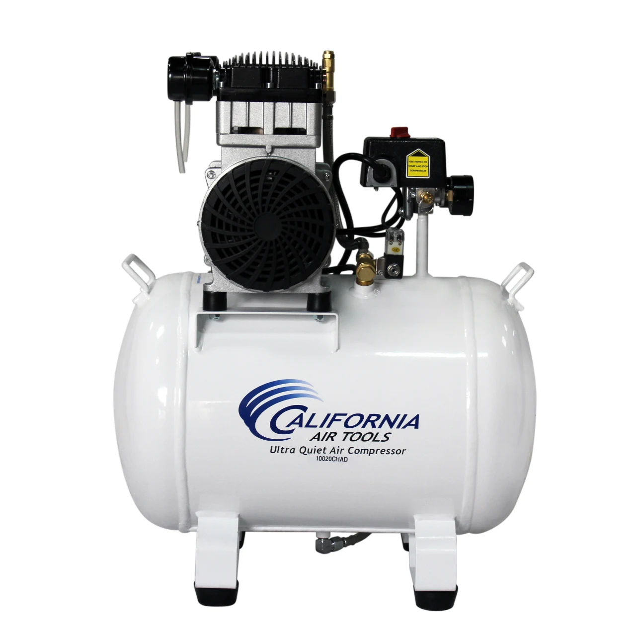 CALIFORNIA AIR TOOLS 10020CHAD Powerful 2.0 Hp Ultra Quiet, Oil-Free 10 Gallon Air Compressor with Automatic Drain Valve 9