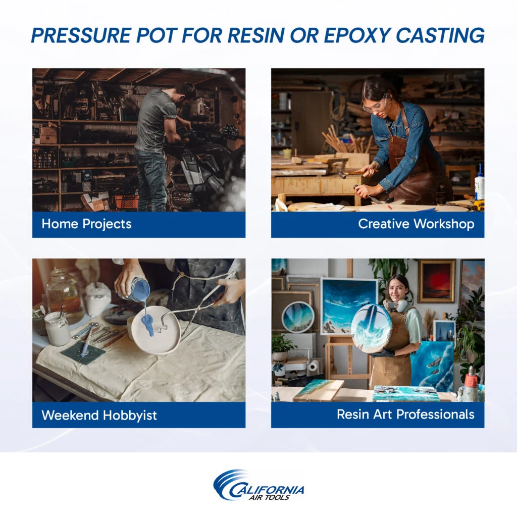 CALIFORNIA AIR TOOLS 1810C 10 Gallon Pressure Pot for Resin or Epoxy Casting